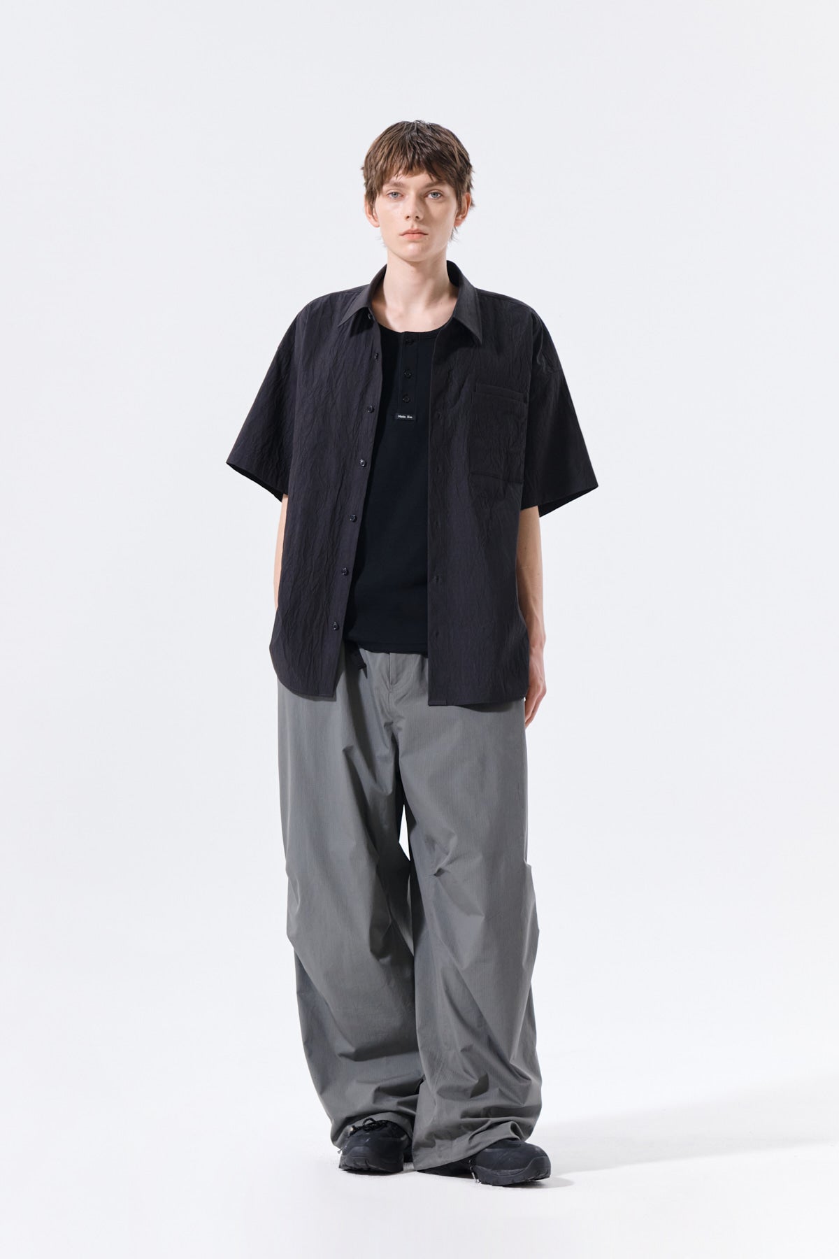 Matin Kim - Strap Belted Pants (Charcoal) product image 10 | TRAB K-Fashion Australia