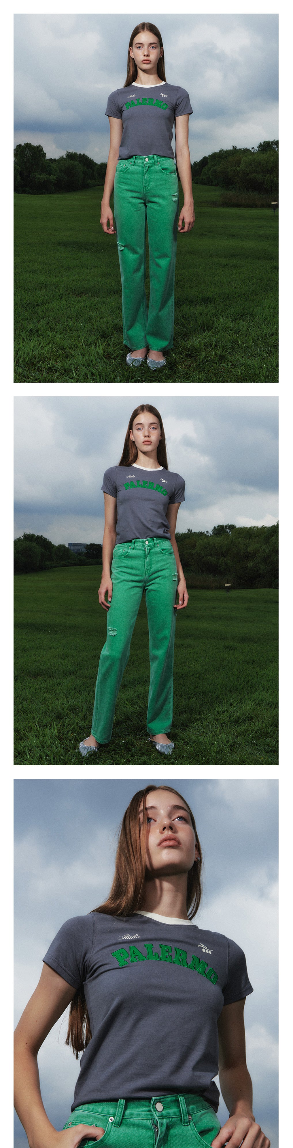 Kijun - Palermo T-Shirt (Charcoal) product image 1 | TRAB K-Fashion Australia
