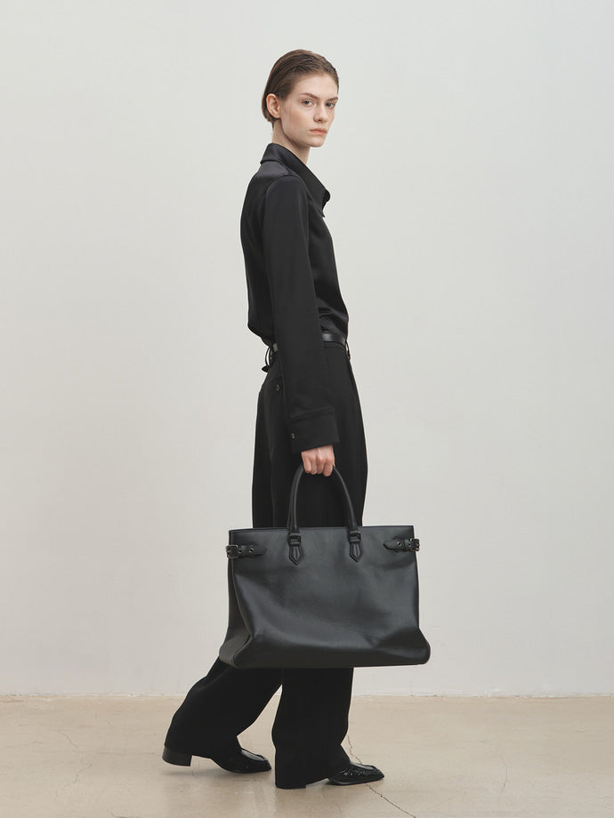 Tonywack - Pleated Wool Tailored Pants (Black) product image 1 | TRAB K-Fashion Australia