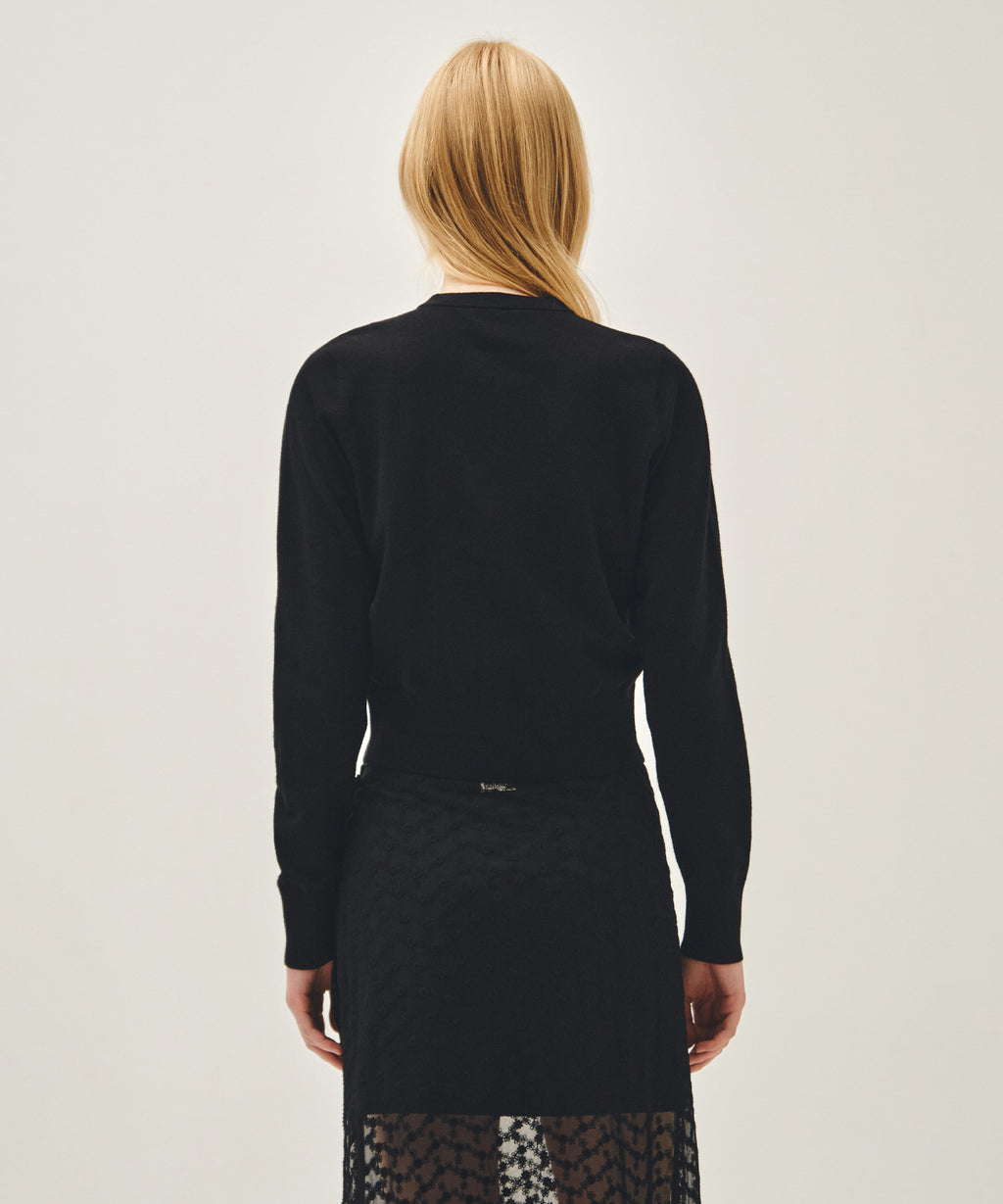 Marithe & Francois Girbaud - Basic Knit Cardigan Setup (Black) product image 3 | TRAB K-Fashion Australia