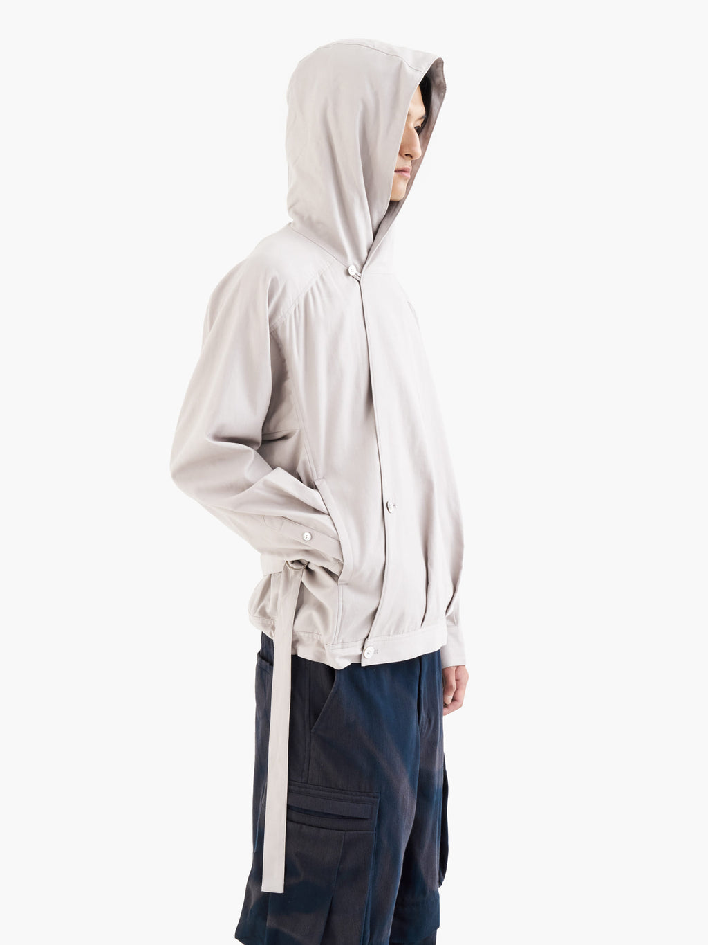 Jiyong Kim - Draped Wrap Hood Jacket (Off-White) product image 3 | TRAB K-Fashion Australia