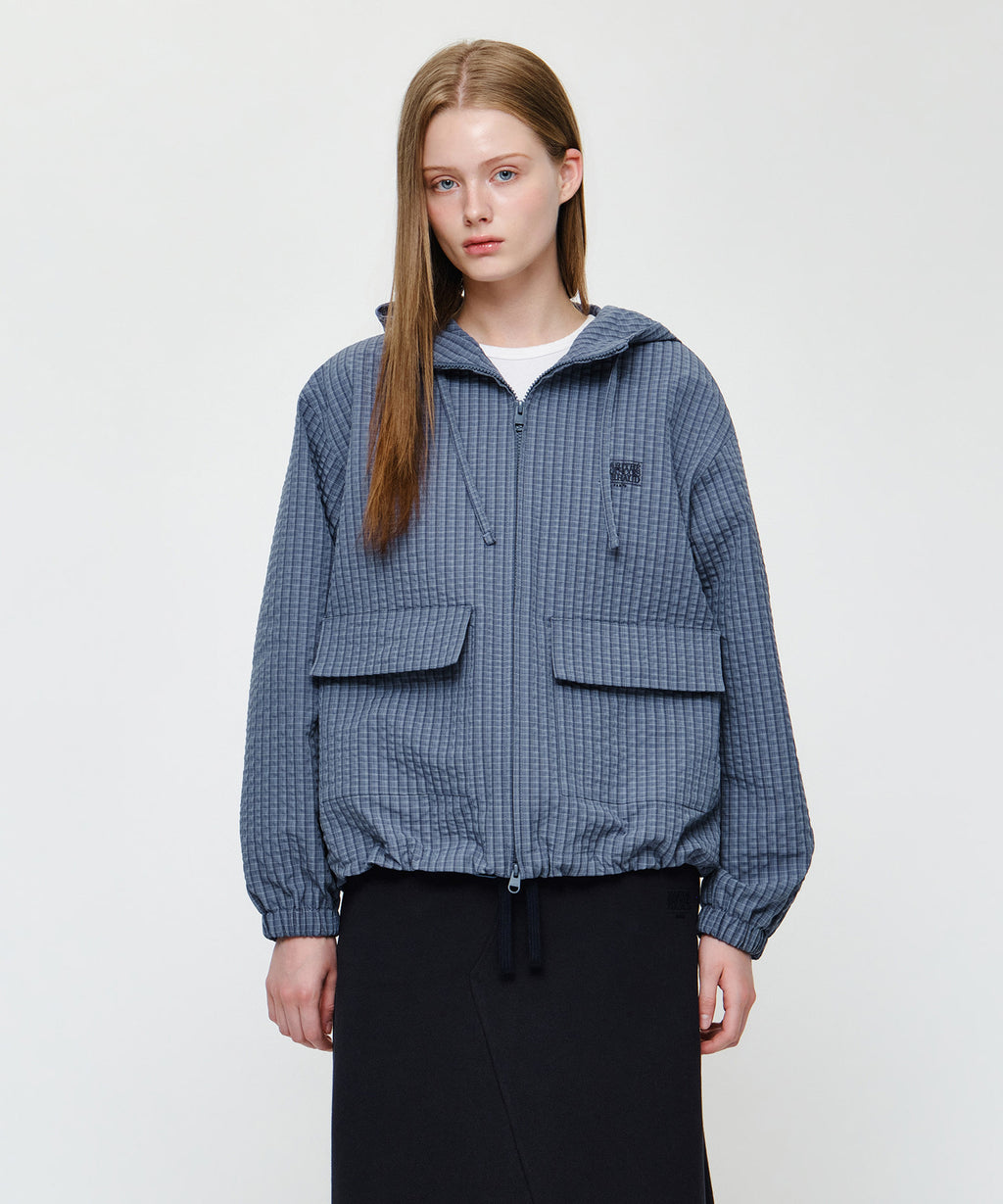 Marithe & Francois Girbaud - Outpocket Hooded Wind Jacket (Blue) product image 1 | TRAB K-Fashion Australia