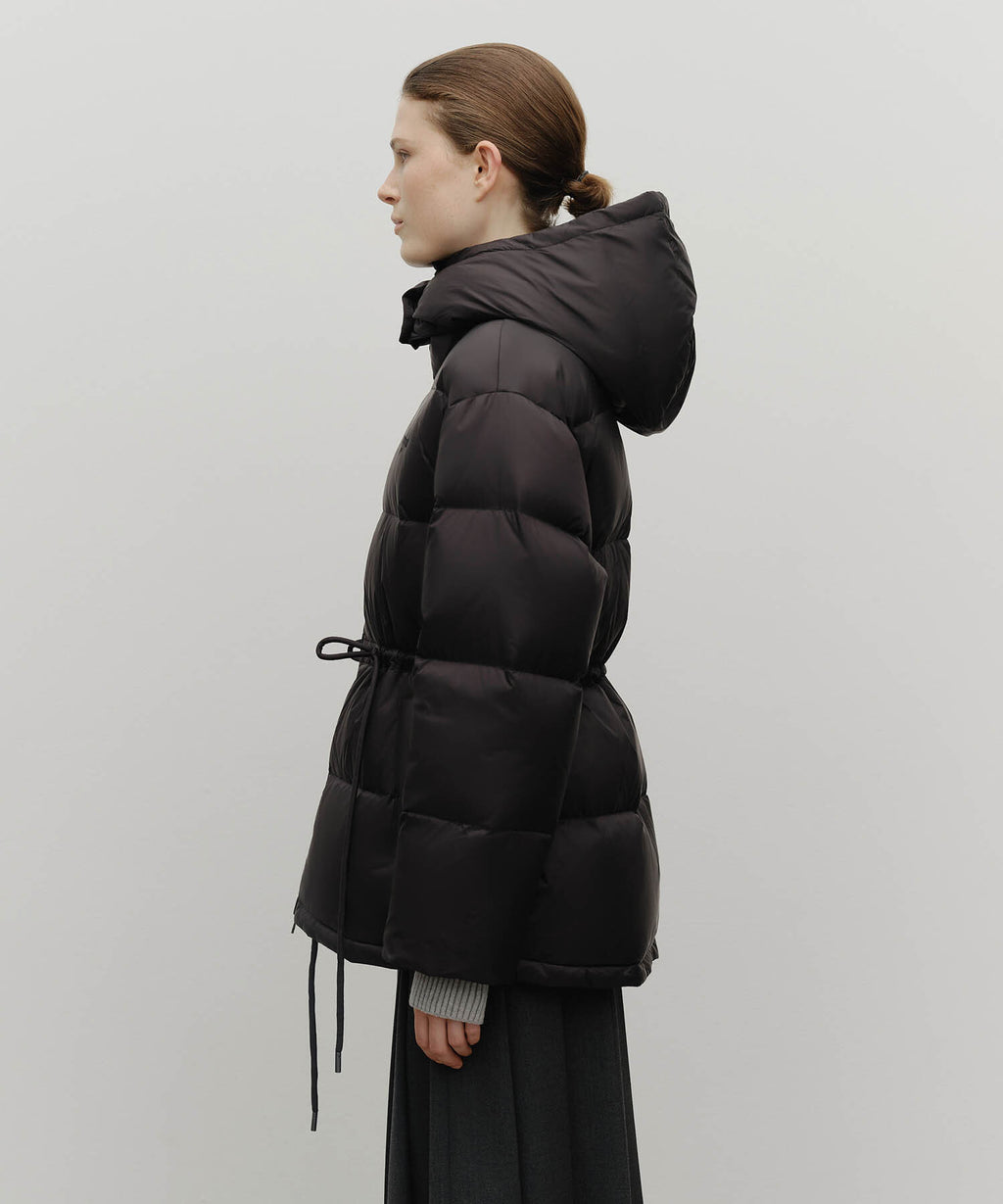 Marithe & Francois Girbaud - Waist String Mid Down Jacket (Black) product image 2 | TRAB K-Fashion Australia