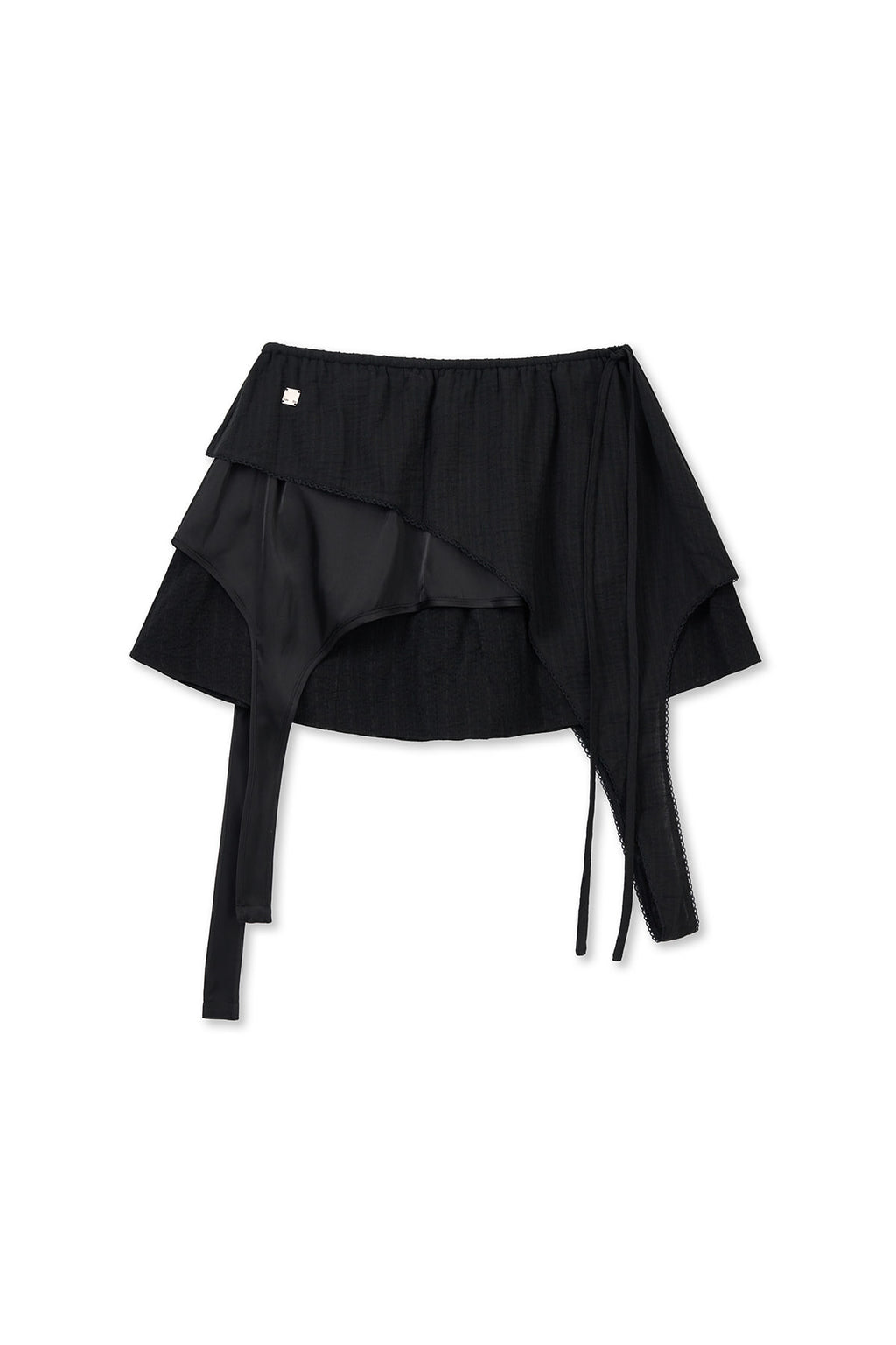 Matin Kim - Multi Panel Layered Skirt (Black) product image 1 | TRAB K-Fashion Australia