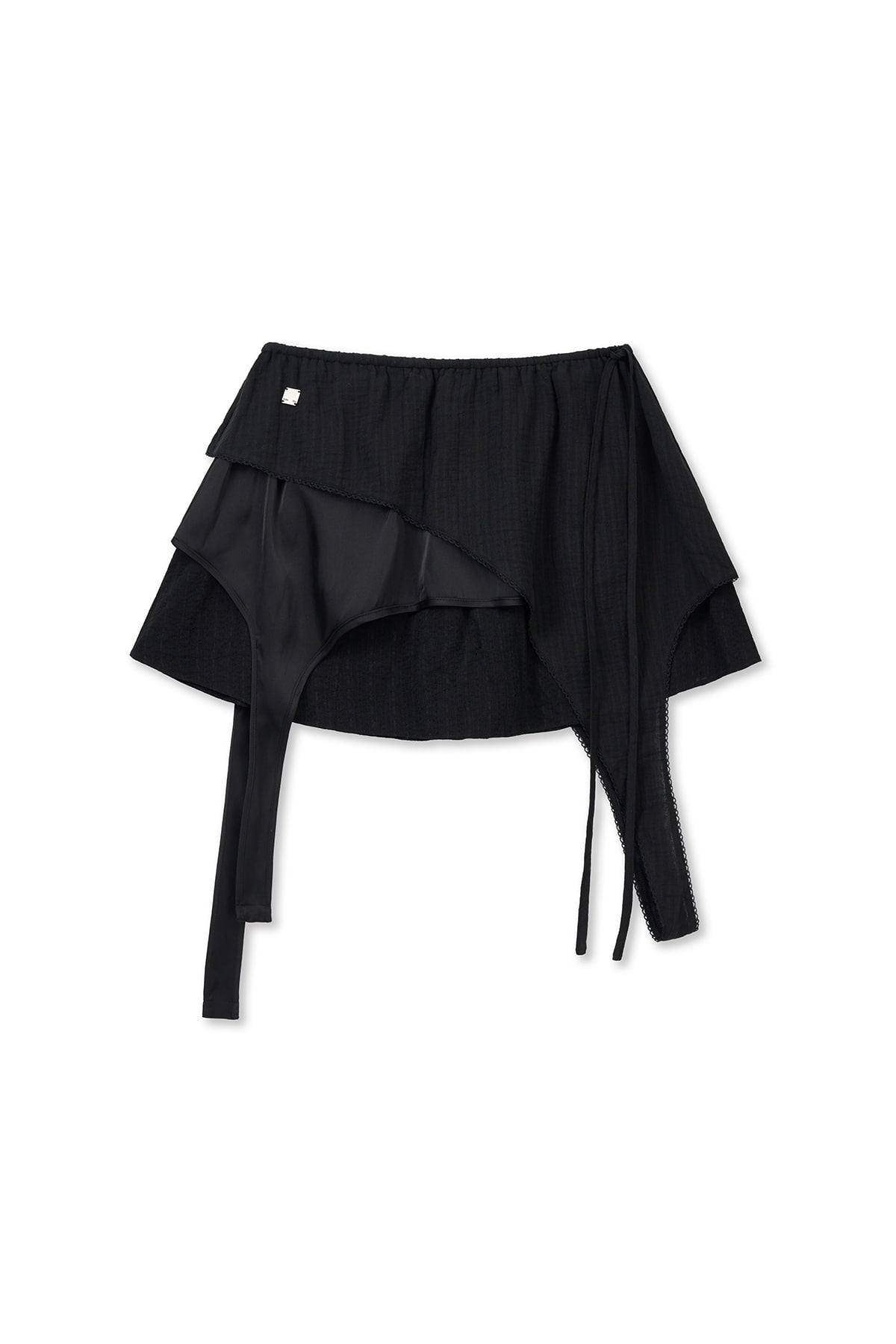 Matin Kim - Multi Panel Layered Skirt (Black) product image 1 | TRAB K-Fashion Australia