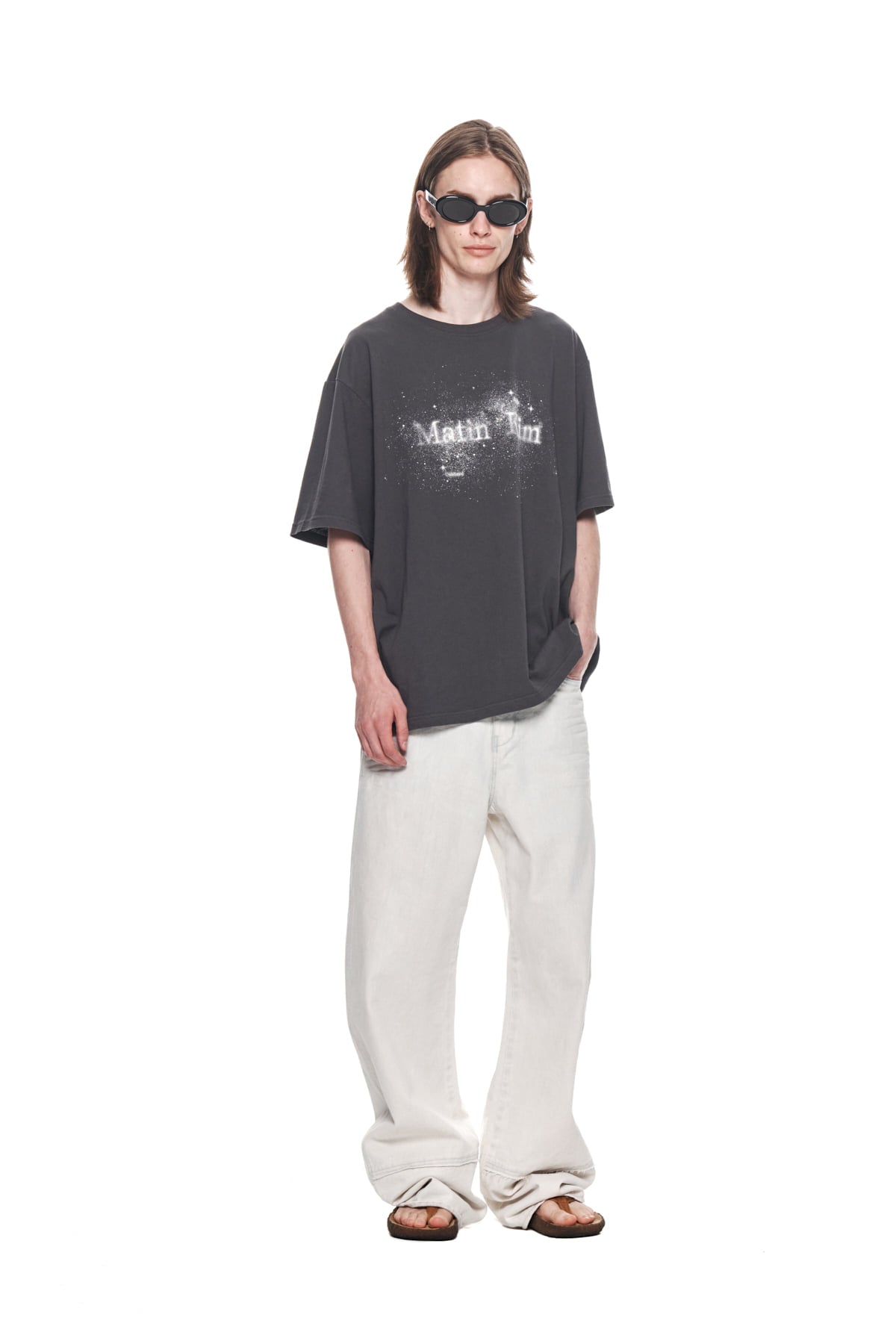 Matin Kim - Twinkle Graphic Logo Top (Charcoal) product image 8 | TRAB K-Fashion Australia