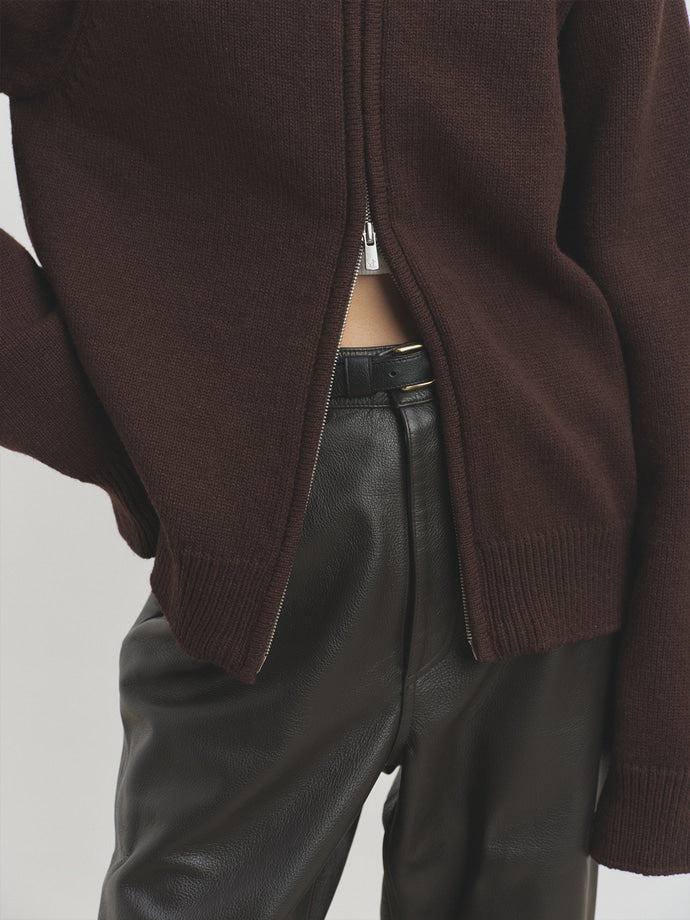 Tonywack - Contrast Collar Full-Zip Blouson (Brown) product image 6 | TRAB K-Fashion Australia