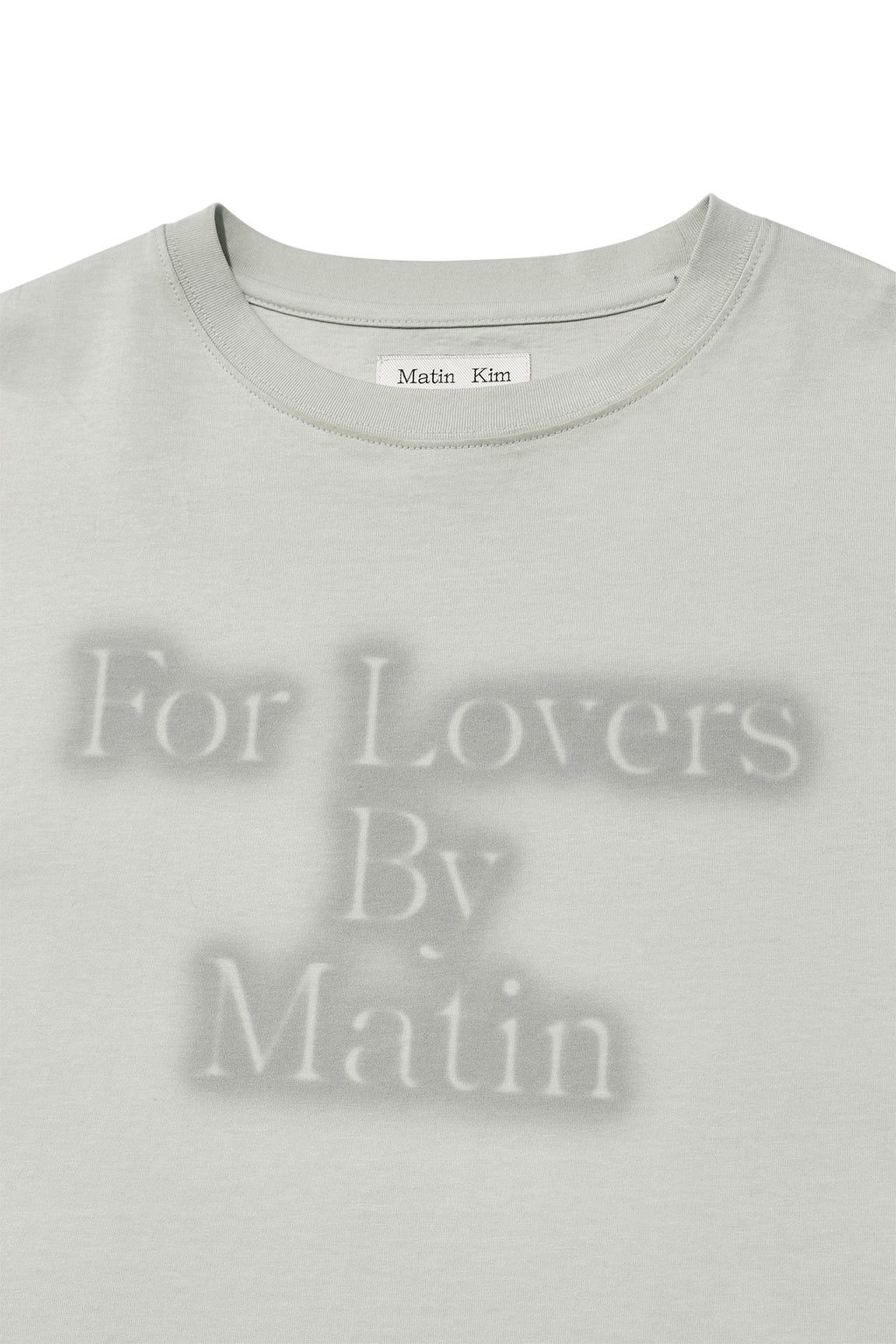 Matin Kim - For Lovers Logo Point Top (Light Grey) product image 3 | TRAB K-Fashion Australia
