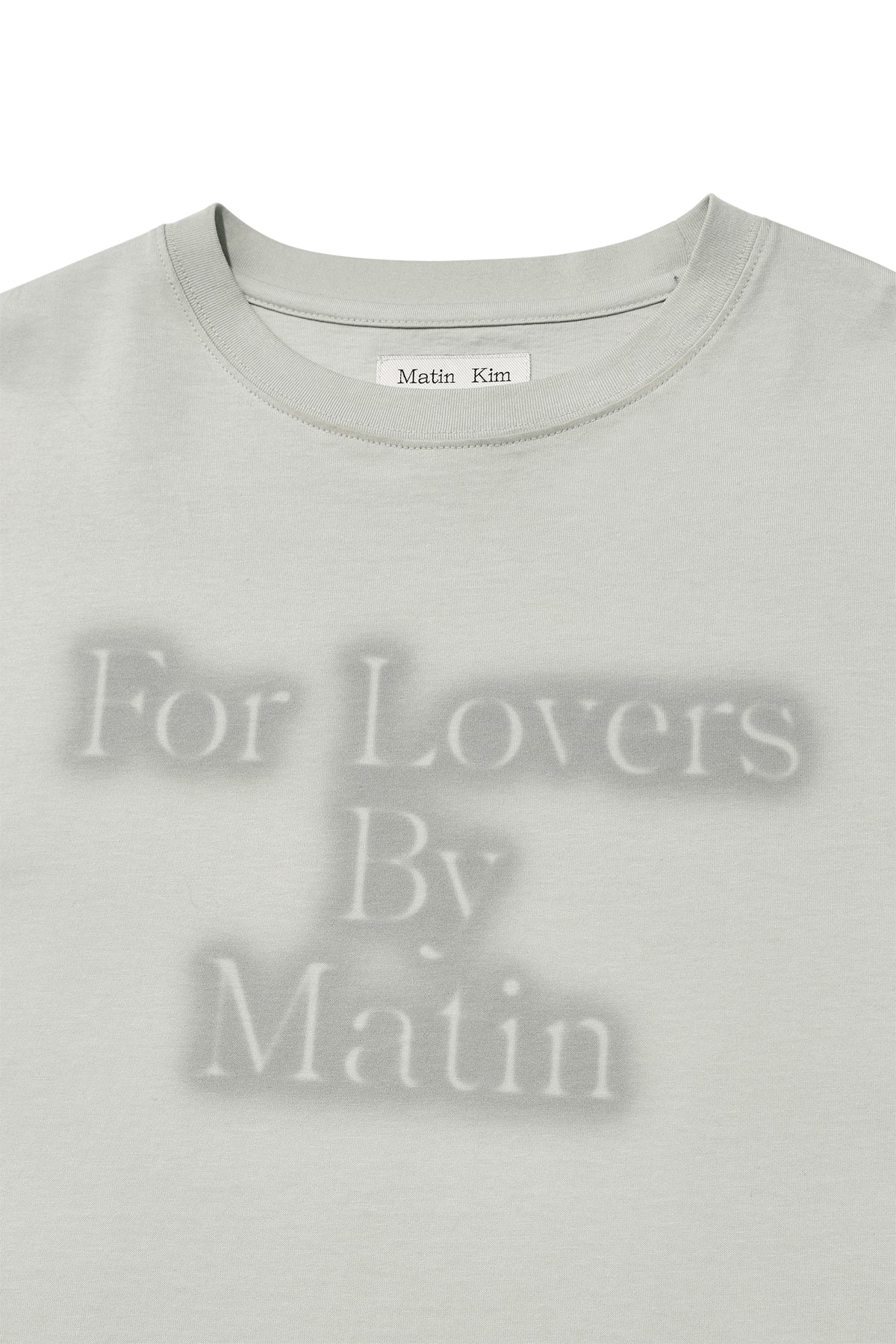 Matin Kim - For Lovers Logo Point Top (Light Grey) product image 3 | TRAB K-Fashion Australia