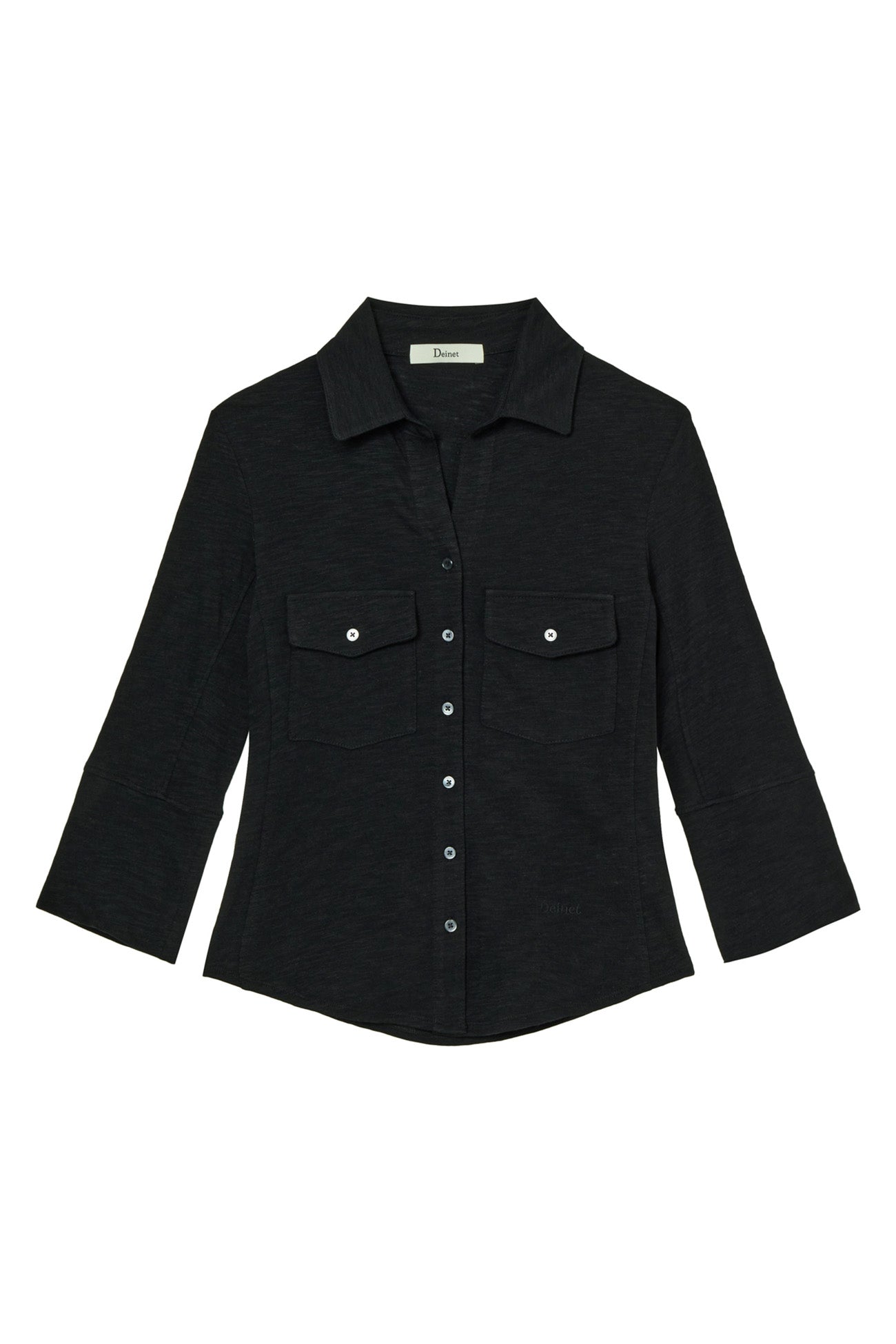 Deinet - Button Collar T-Shirt (Black) product image 9 | TRAB K-Fashion Australia