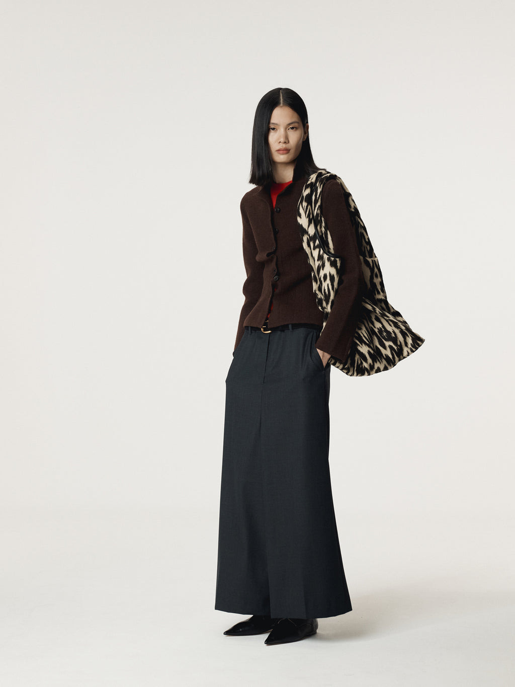 Recto - Button Up Knit Cardigan (Vintage Brown) product image 3 | TRAB K-Fashion Australia