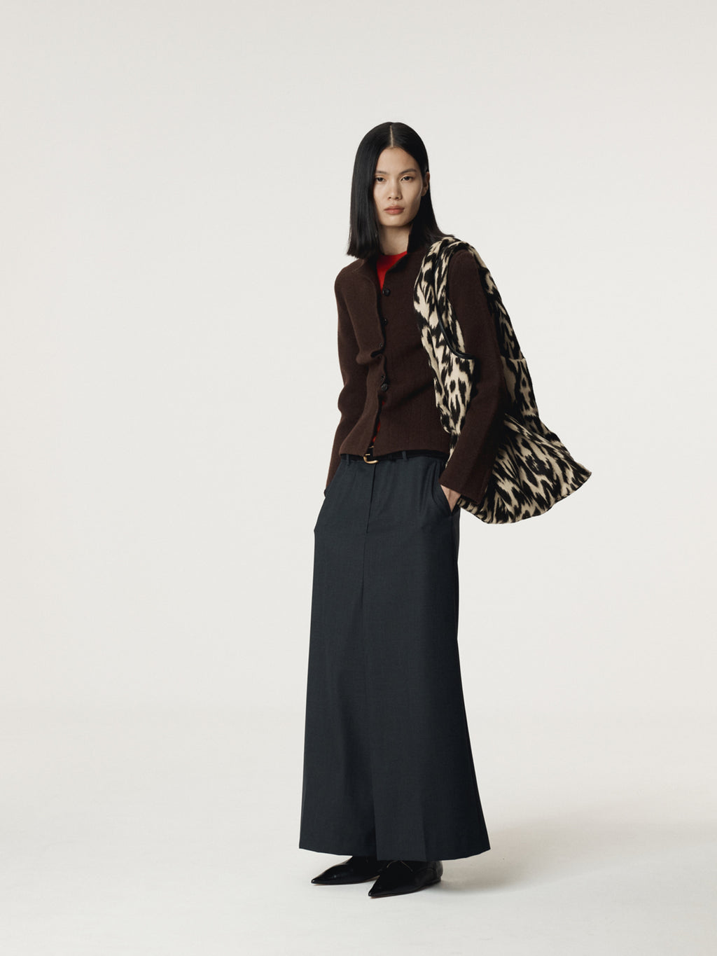 Recto - Button Up Knit Cardigan (Vintage Brown) product image 3 | TRAB K-Fashion Australia