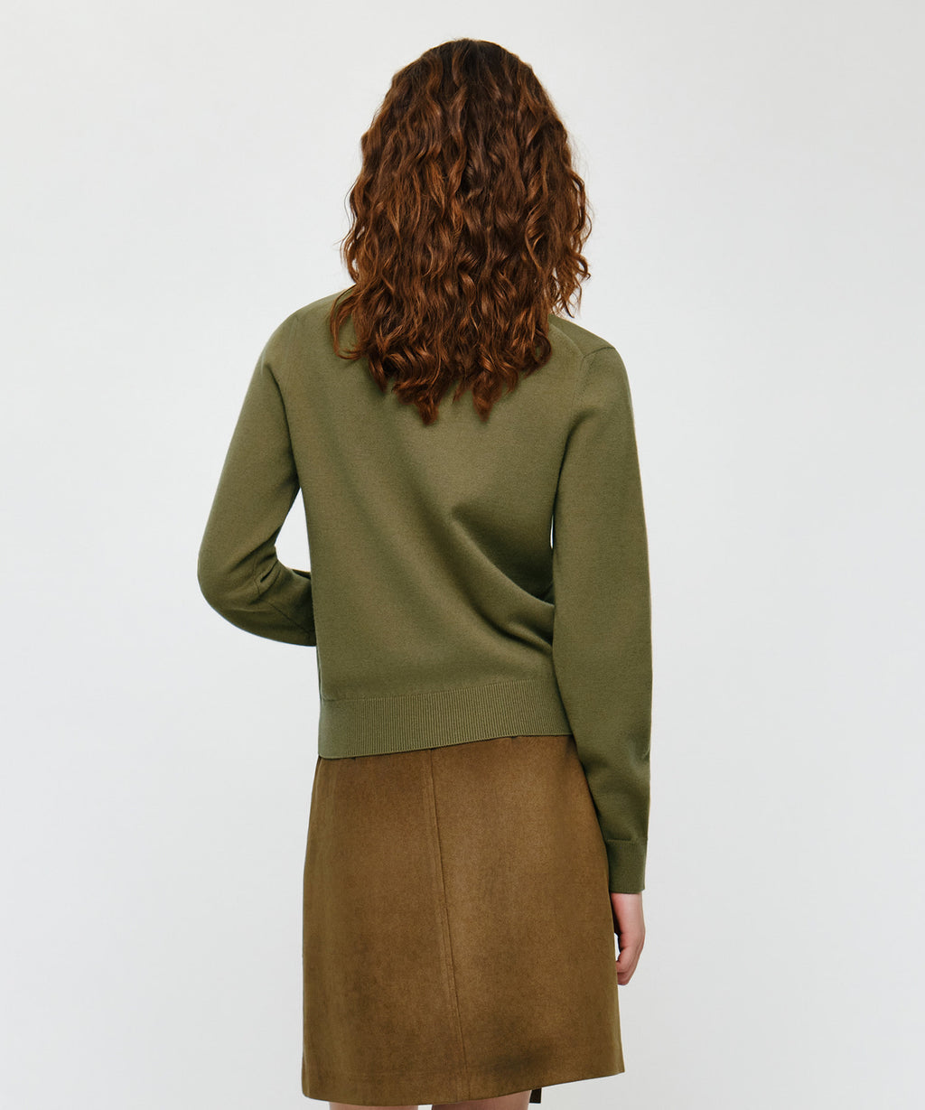 Marithe & Francois Girbaud - Small Classic Logo Knit Pullover (Olive) product image 3 | TRAB K-Fashion Australia