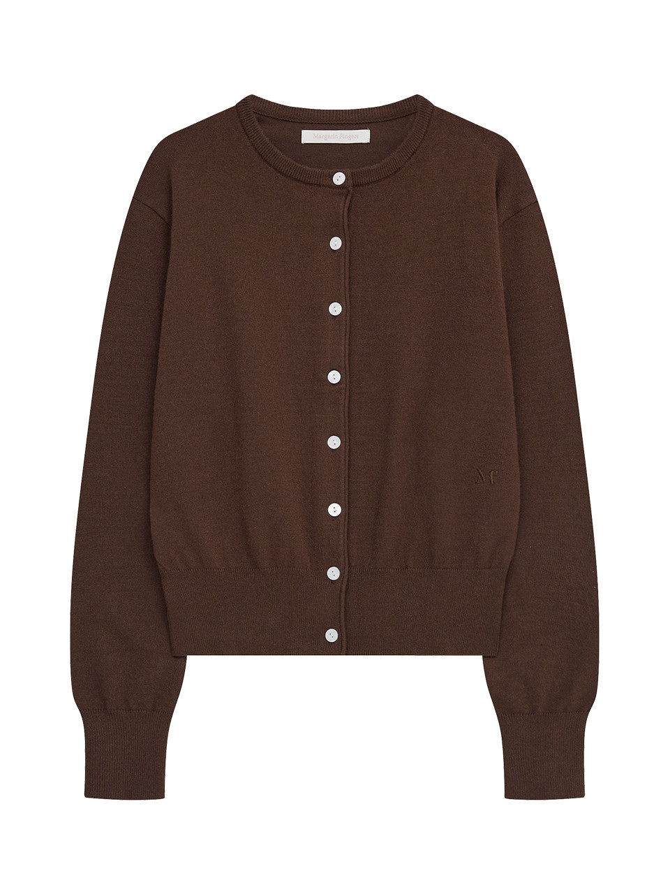 Margarin Fingers - Basic Logo Cardigan (Brown) product image 2 | TRAB K-Fashion Australia