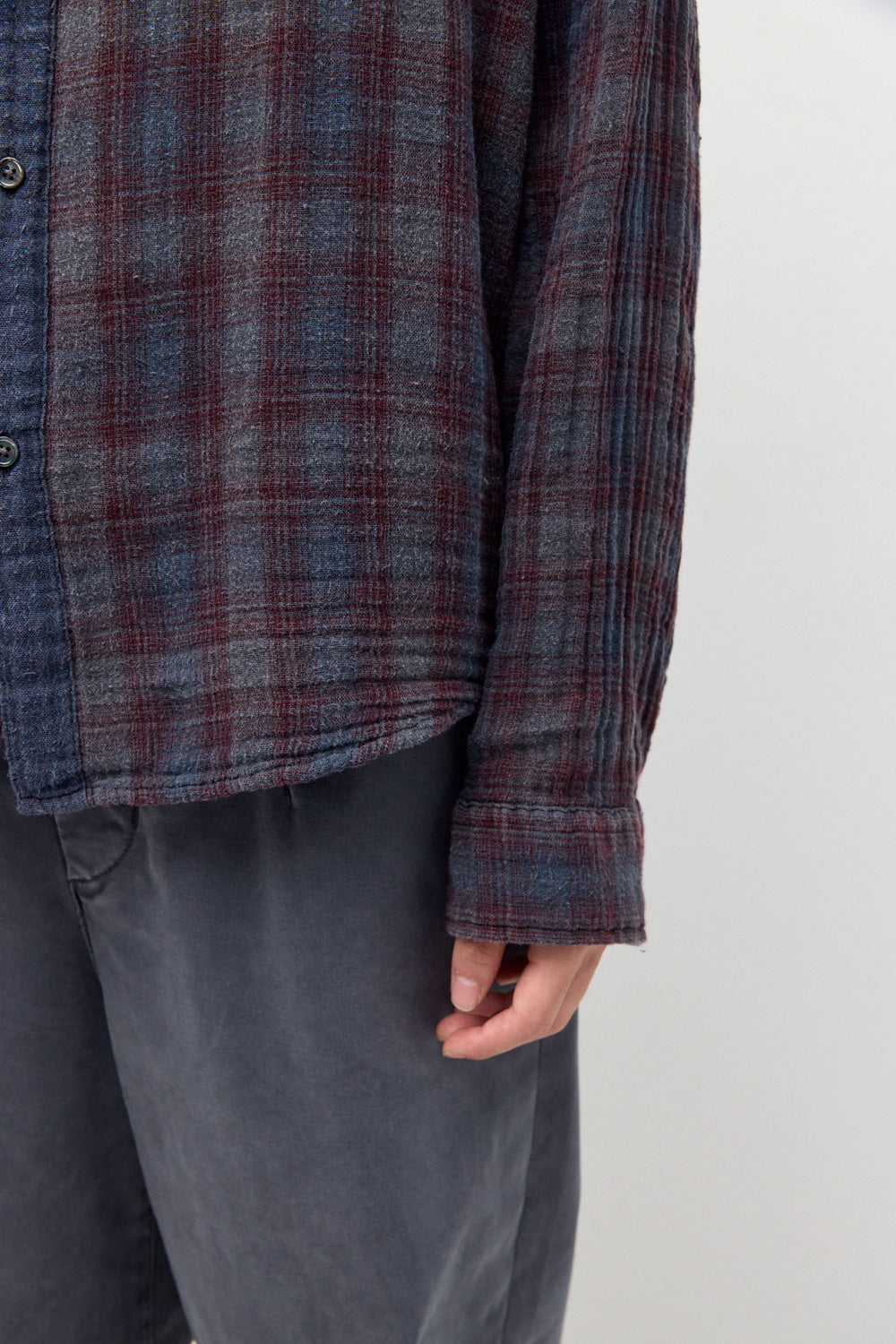 Hatchingroom - Double Face Shirt (Over Dyed Blue Charcoal) product image 7 | TRAB K-Fashion Australia