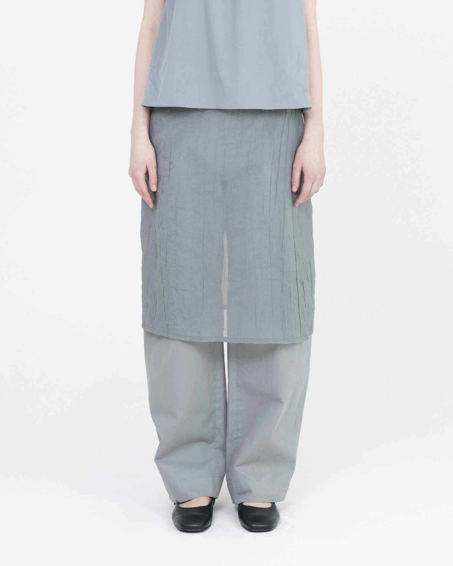 Brownyard - Wrap Skirt (Blue Grey) product image 1 | TRAB K-Fashion Australia