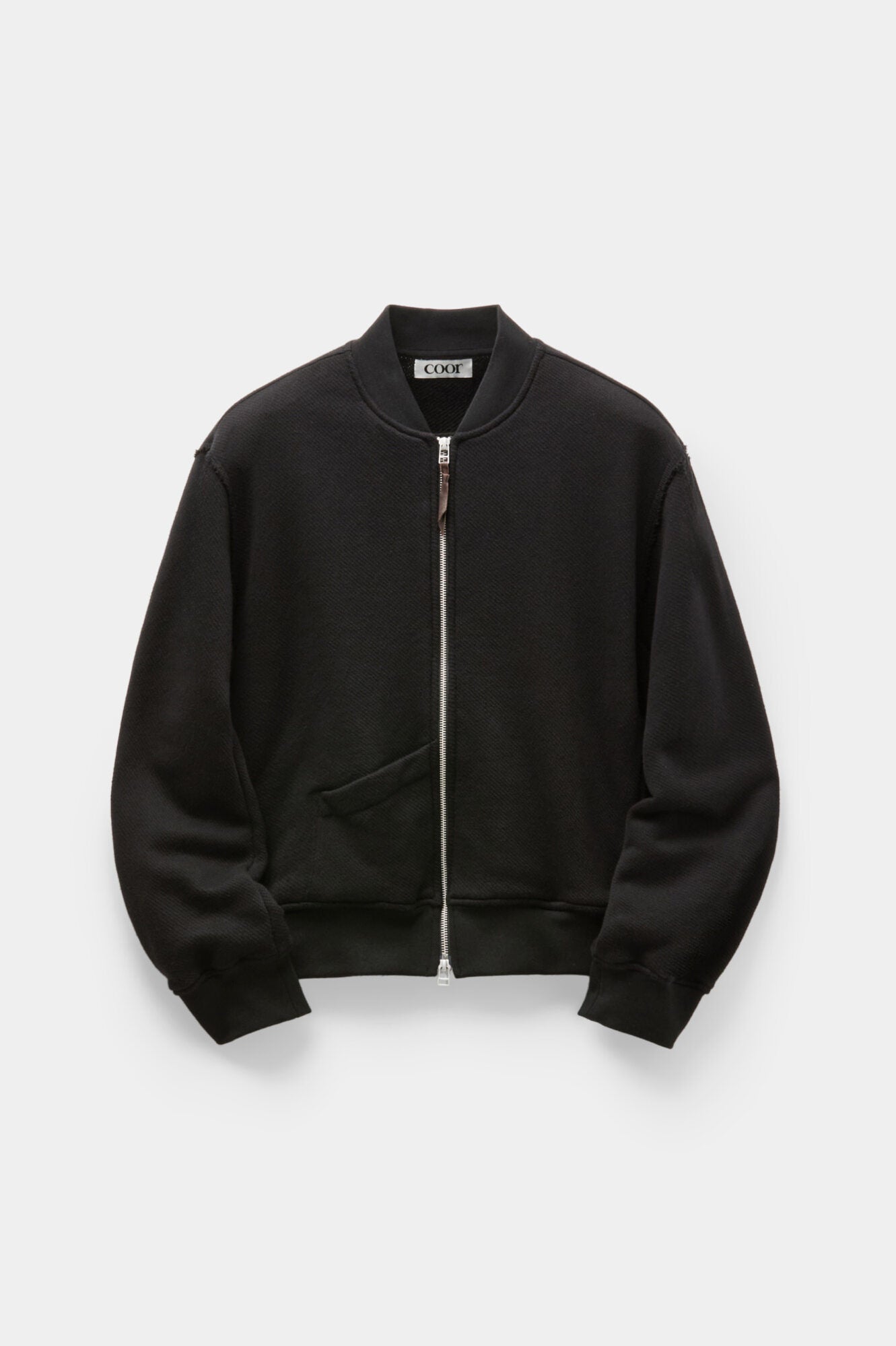 Coor - Cotton Aviation Sweat Zip Up (Black) product image 1 | TRAB K-Fashion Australia