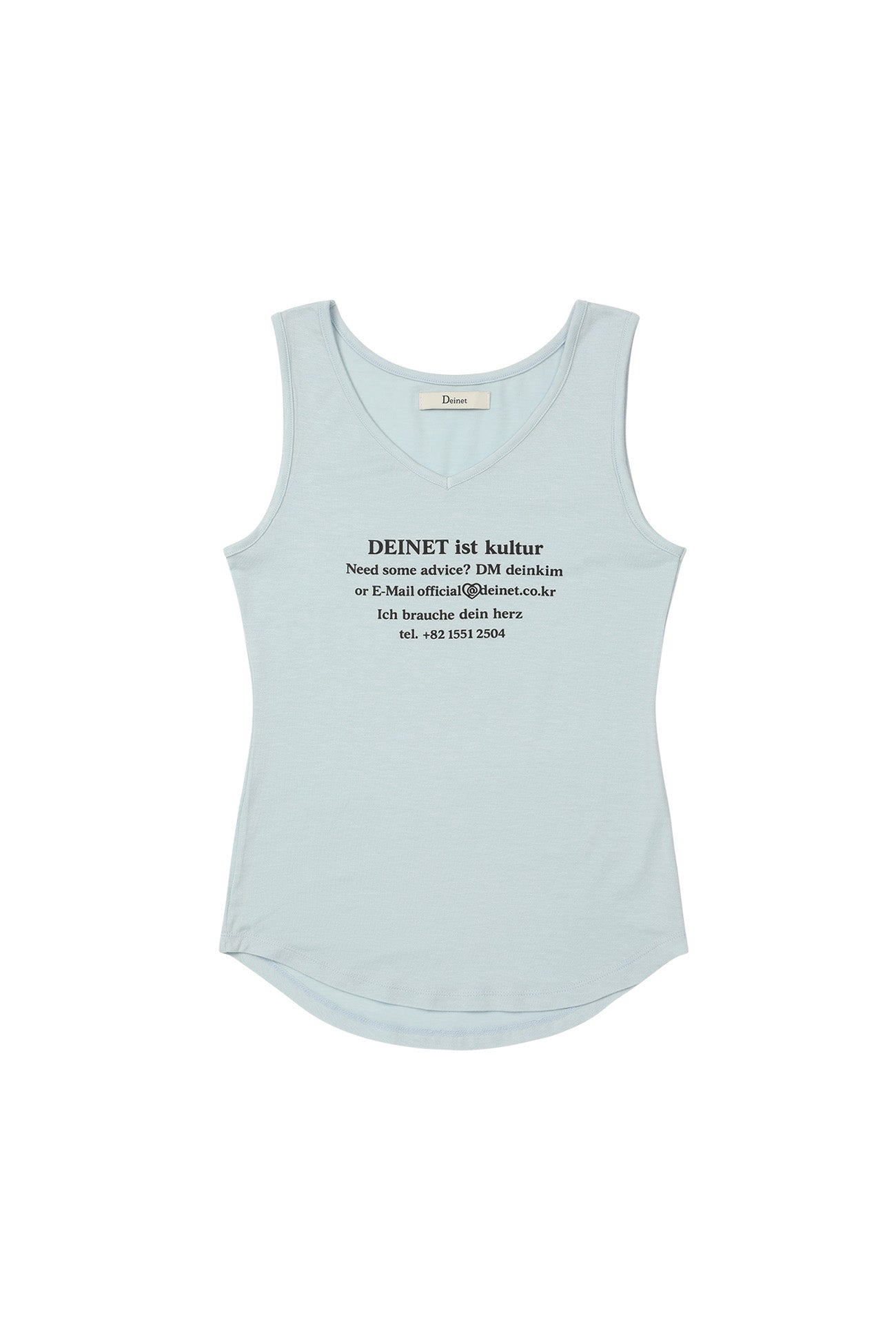Deinet - V-Neck Lettering Sleeveless (Mint) product image 1 | TRAB K-Fashion Australia