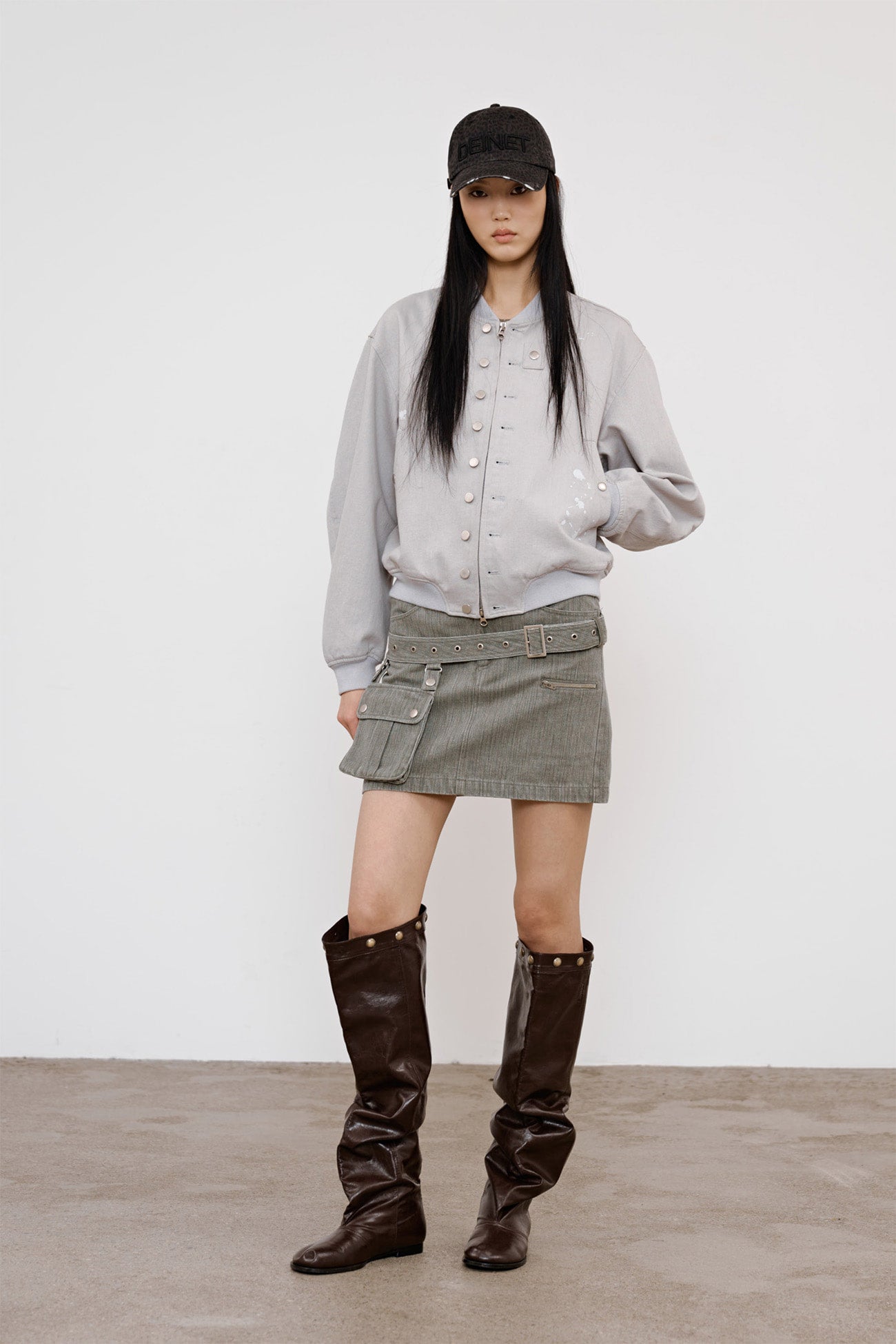 Deinet - Belted Tunnel Skirt (Khaki) product image 5 | TRAB K-Fashion Australia