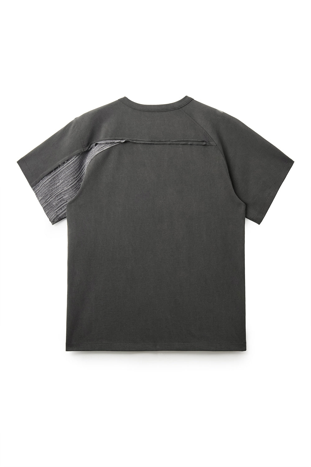 Hatchingroom - Curved Henley Neck Tee (Charcoal) product image 2 | TRAB K-Fashion Australia