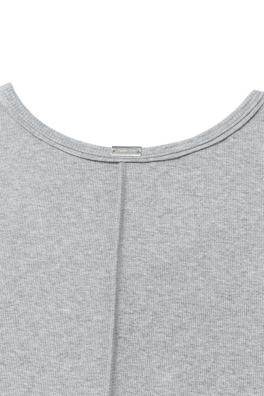 Matin Kim - Small Logo Pintuck Sleeveless Top (Grey) product image 5 | TRAB K-Fashion Australia