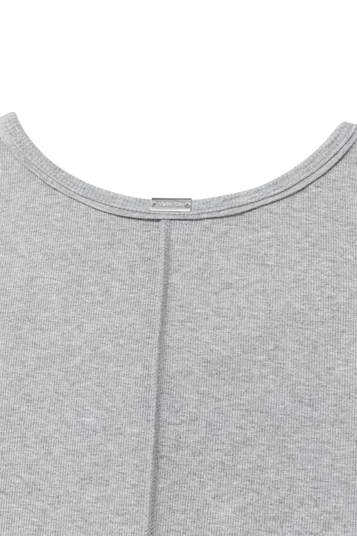 Matin Kim - Small Logo Pintuck Sleeveless Top (Grey) product image 5 | TRAB K-Fashion Australia