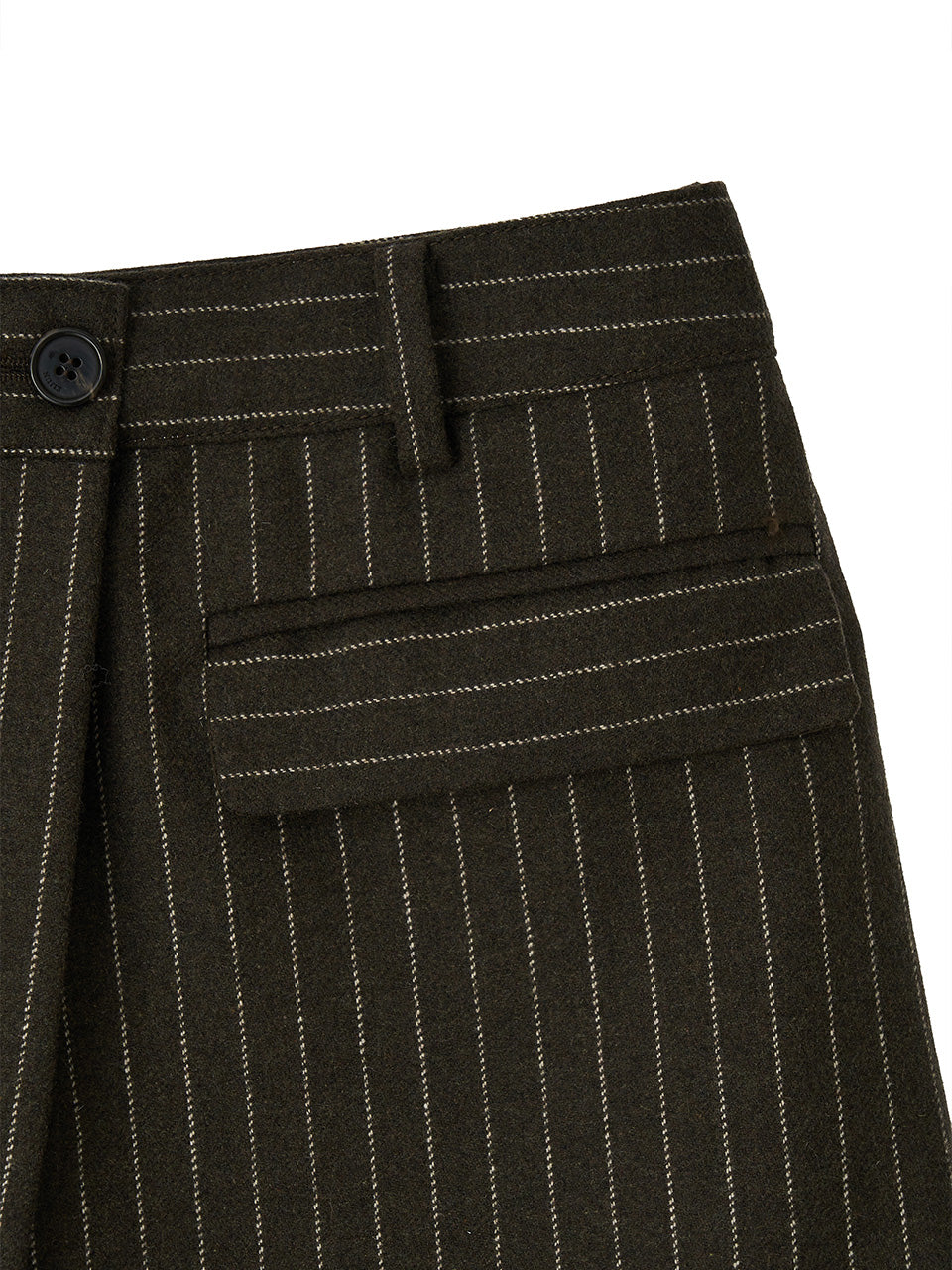 Kijun - Pin Stripe Wrap Shorts (Khaki Brown) product image 10 | TRAB K-Fashion Australia