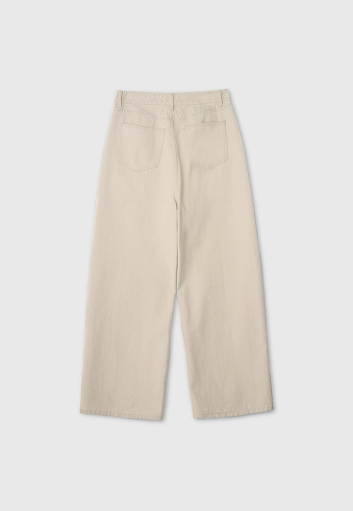 Tonywack - Wide-Leg Denim Jeans (Ecru) product image 9 | TRAB K-Fashion Australia