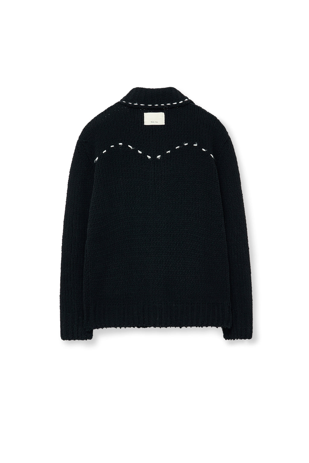 Matin Kim - Handmade Collar Knit Cardigan (Black) product image 3 | TRAB K-Fashion Australia