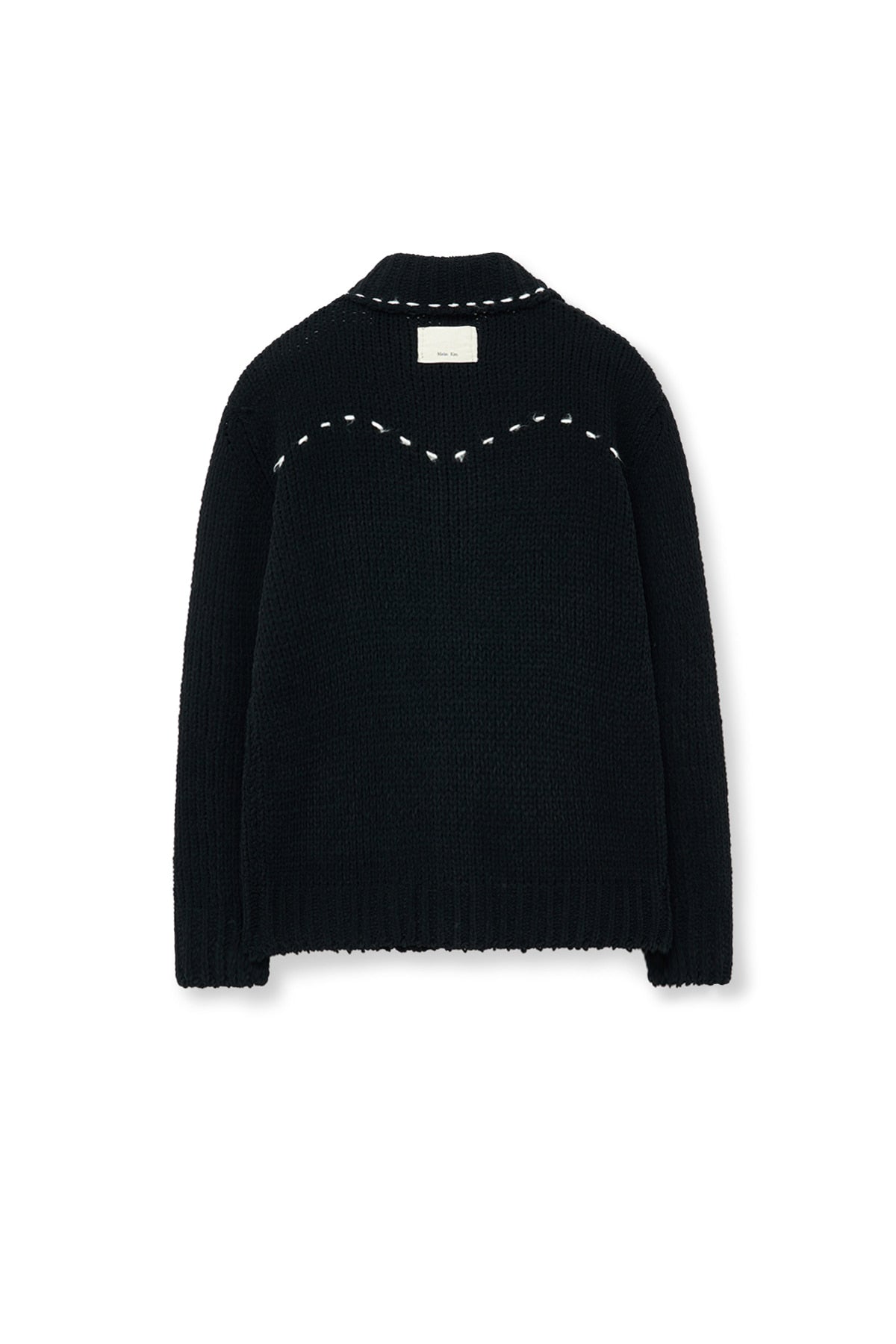 Matin Kim - Handmade Collar Knit Cardigan (Black) product image 3 | TRAB K-Fashion Australia