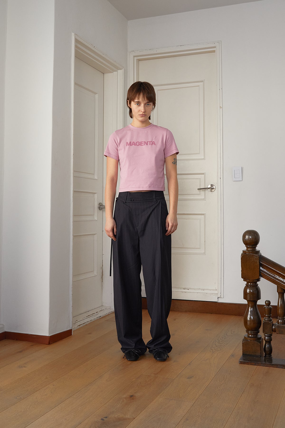 Matin Kim - Color Name Printing Top (Pink) product image 5 | TRAB K-Fashion Australia