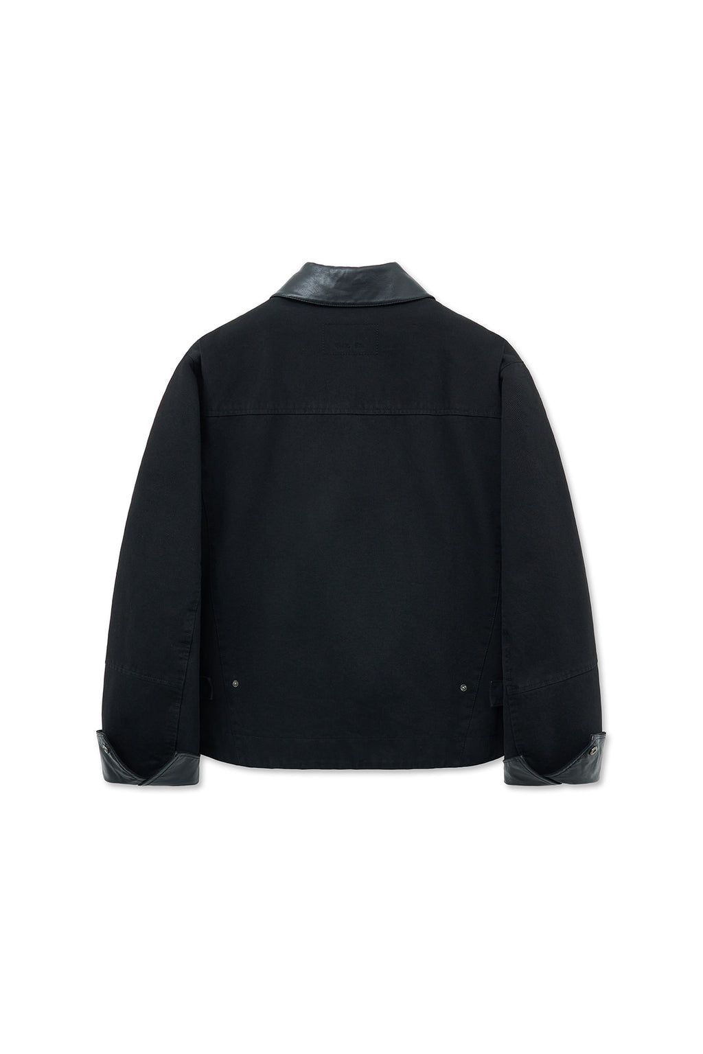 Matin Kim - Leather Collar Point Work Jacket (Black) product image 2 | TRAB K-Fashion Australia