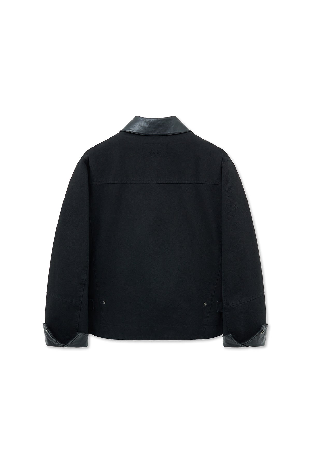 Matin Kim - Leather Collar Point Work Jacket (Black) product image 2 | TRAB K-Fashion Australia