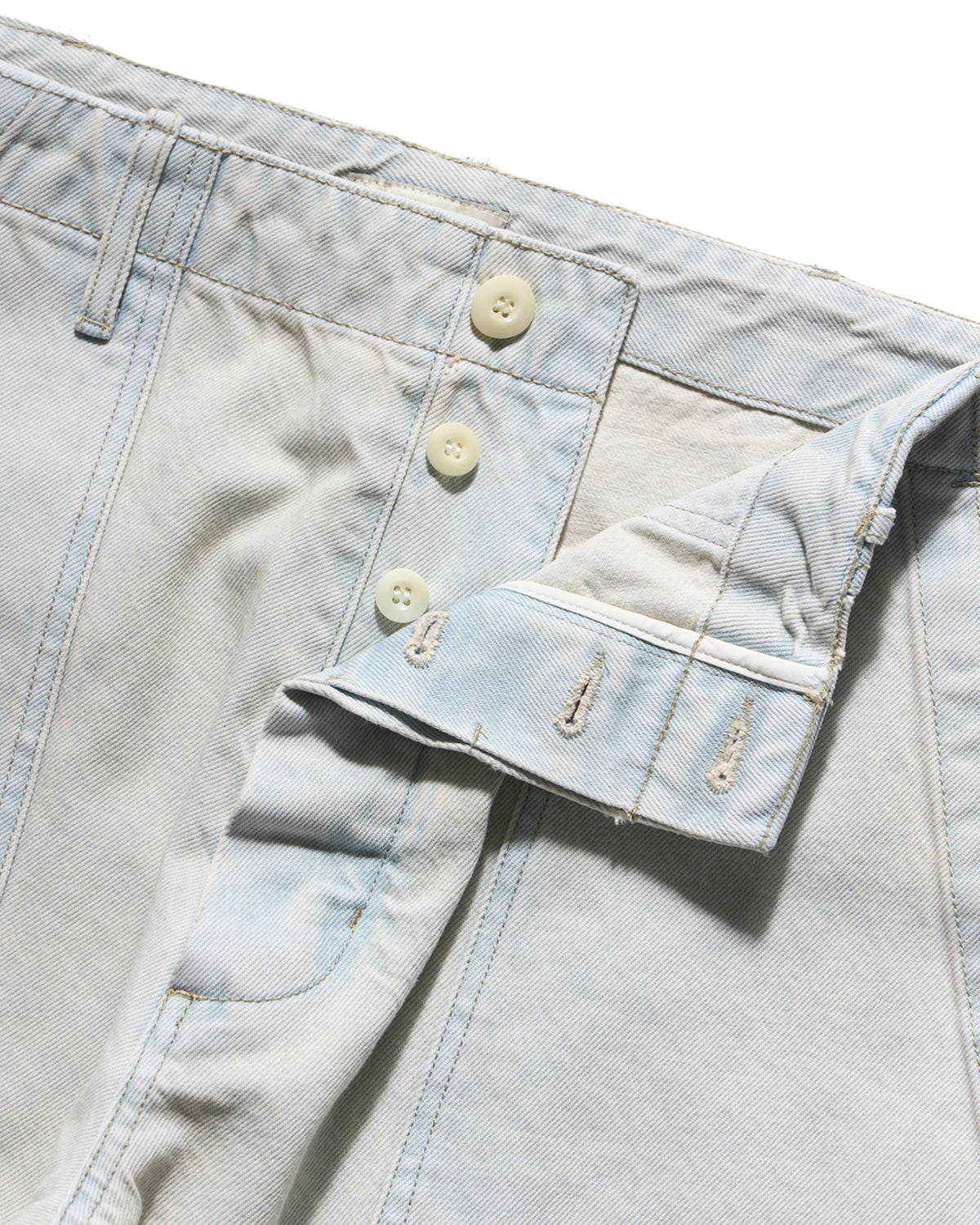 Eastlogue - Damaged Fatigue Pants (Bleached Indigo) product image 7 | TRAB K-Fashion Australia