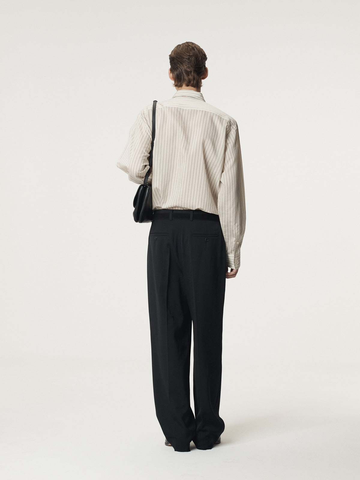 Recto - Lea Stripe Shirt (Pale Beige) product image 3 | TRAB K-Fashion Australia