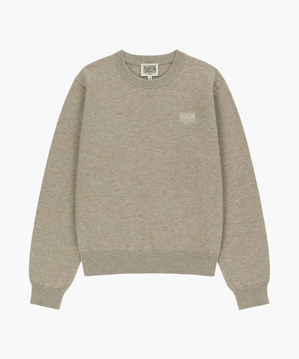 Marithe & Francois Girbaud - Small Classic Logo Knit Pullover (Beige) product image 5 | TRAB K-Fashion Australia