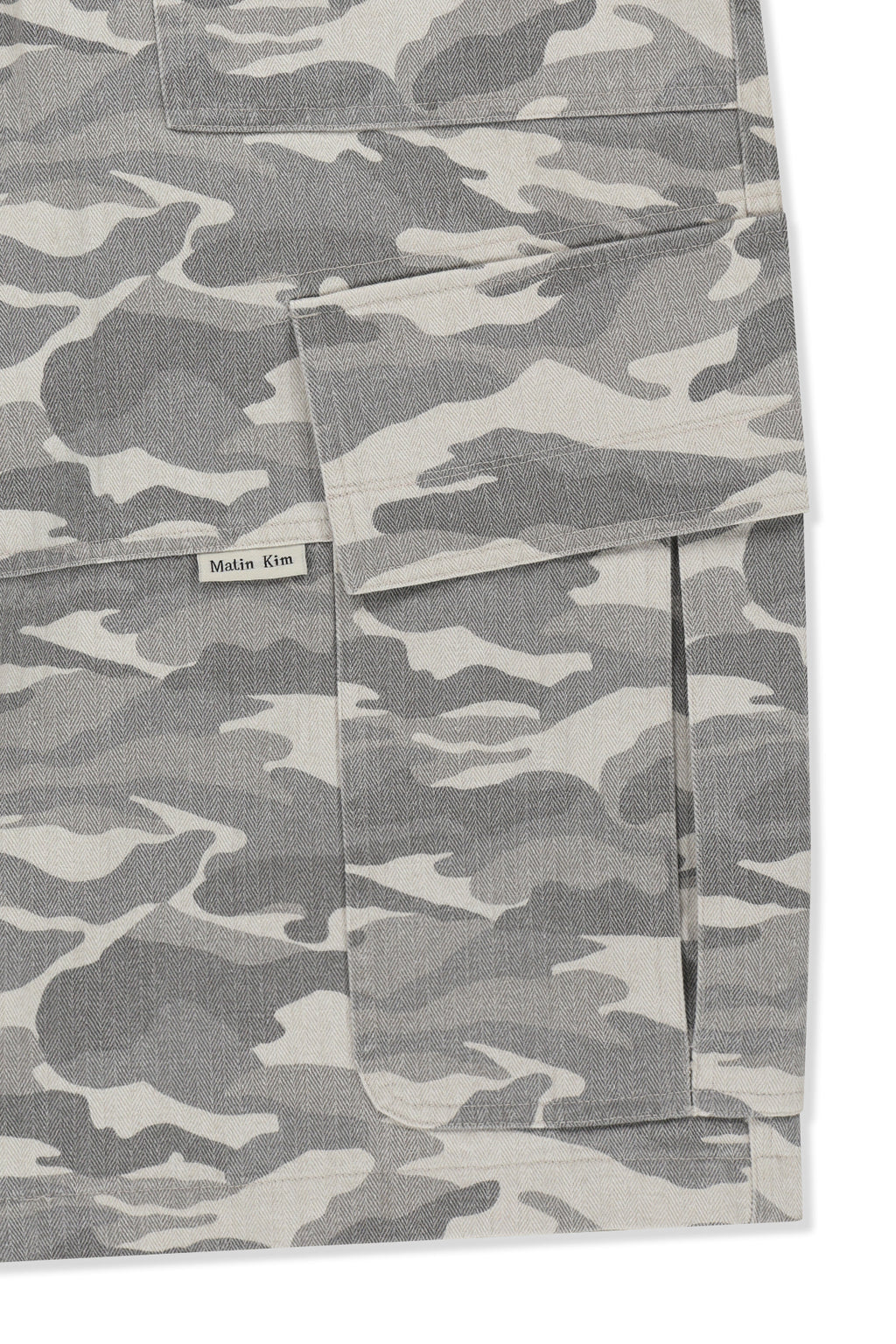 Matin Kim - Camouflage Cargo Bermuda Pants (Grey) product image 4 | TRAB K-Fashion Australia