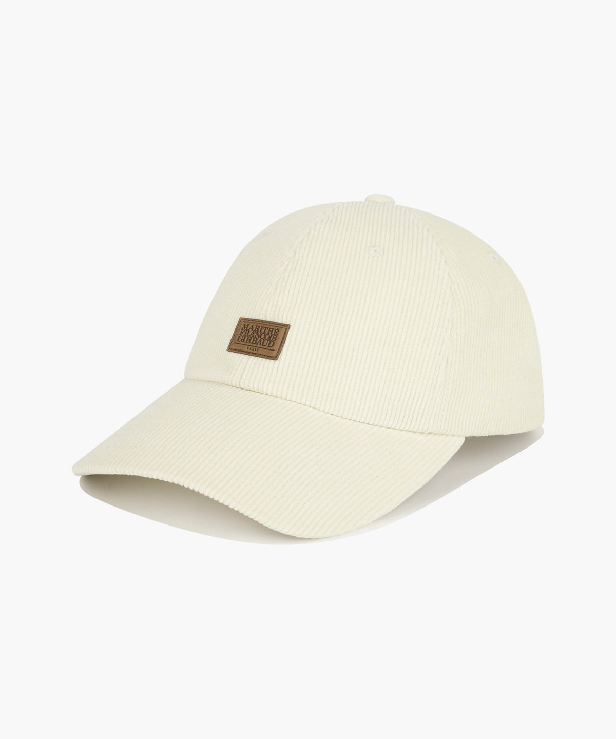 Marithe & Francois Girbaud - Corduroy Micro Classic Logo Patch Covered Cap (Ivory) product image 1 | TRAB K-Fashion Australia