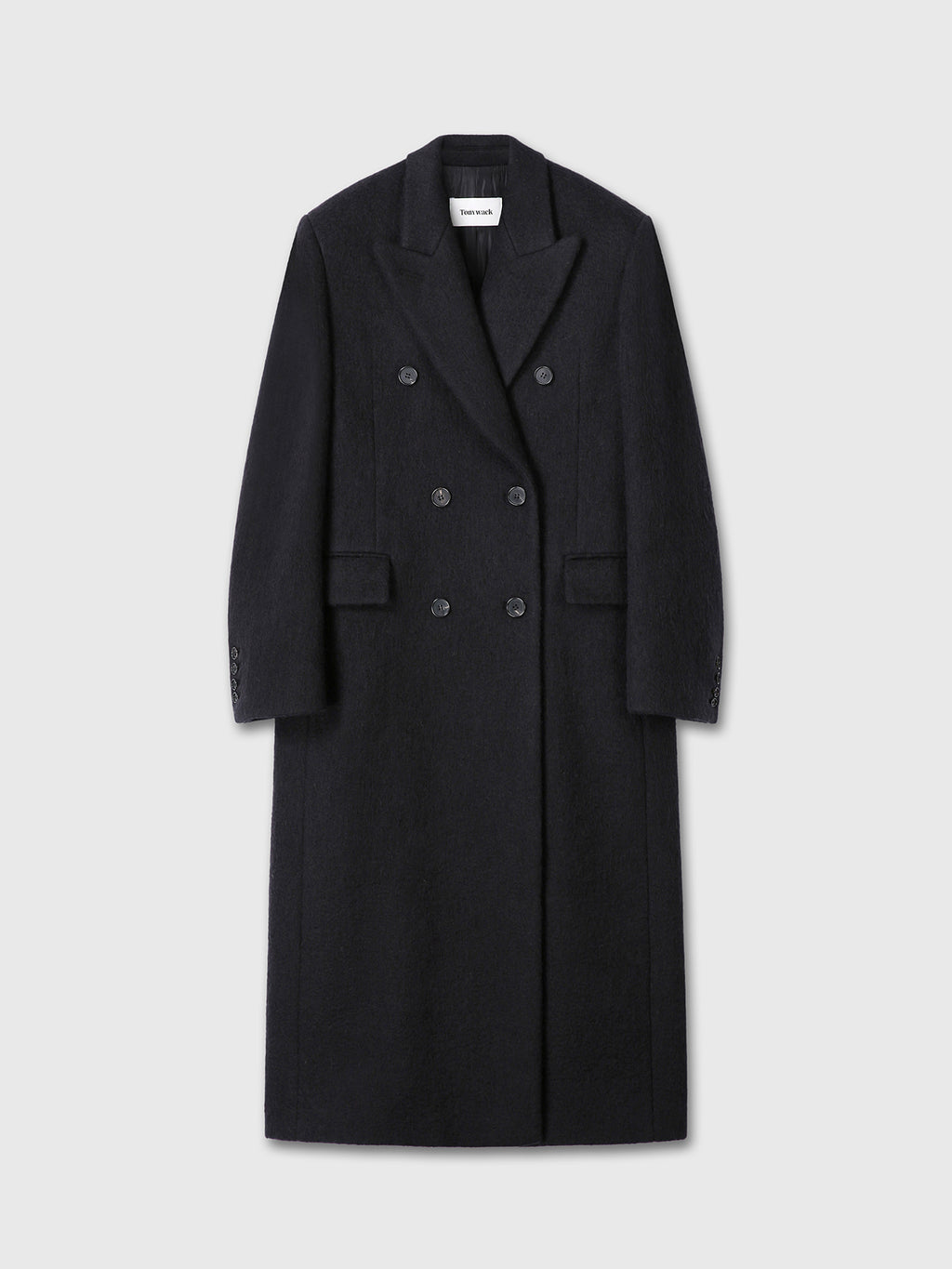 Tonywack - Soft Wool Alpaca Double-Breasted Coat (Black) product image 11 | TRAB K-Fashion Australia