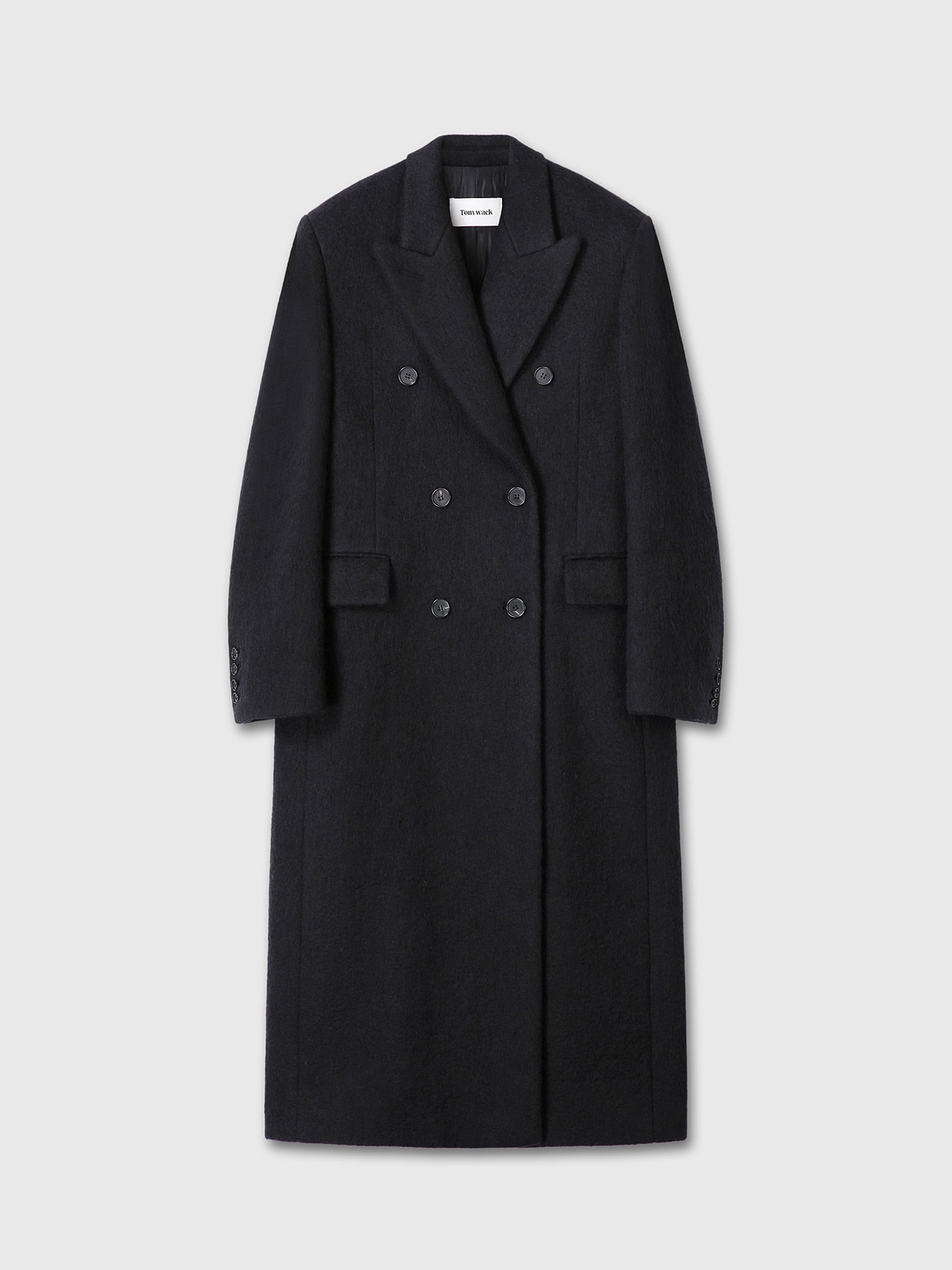 Tonywack - Soft Wool Alpaca Double-Breasted Coat (Black) product image 11 | TRAB K-Fashion Australia