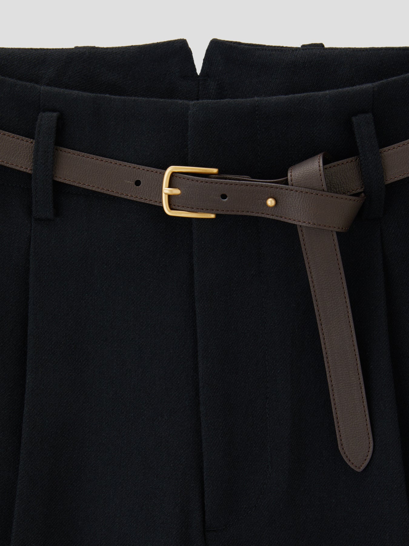 Recto - Quincy Wool Belted Pants (Black) product image 4 | TRAB K-Fashion Australia