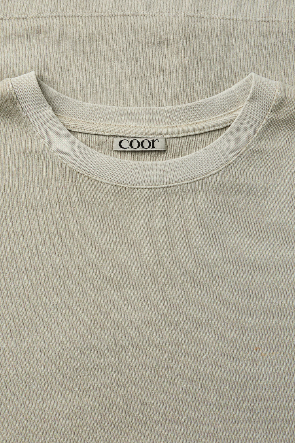 Coor - Damaged Color Dyed Crop T-Shirt (Washed Sand Beige) product image 5 | TRAB K-Fashion Australia