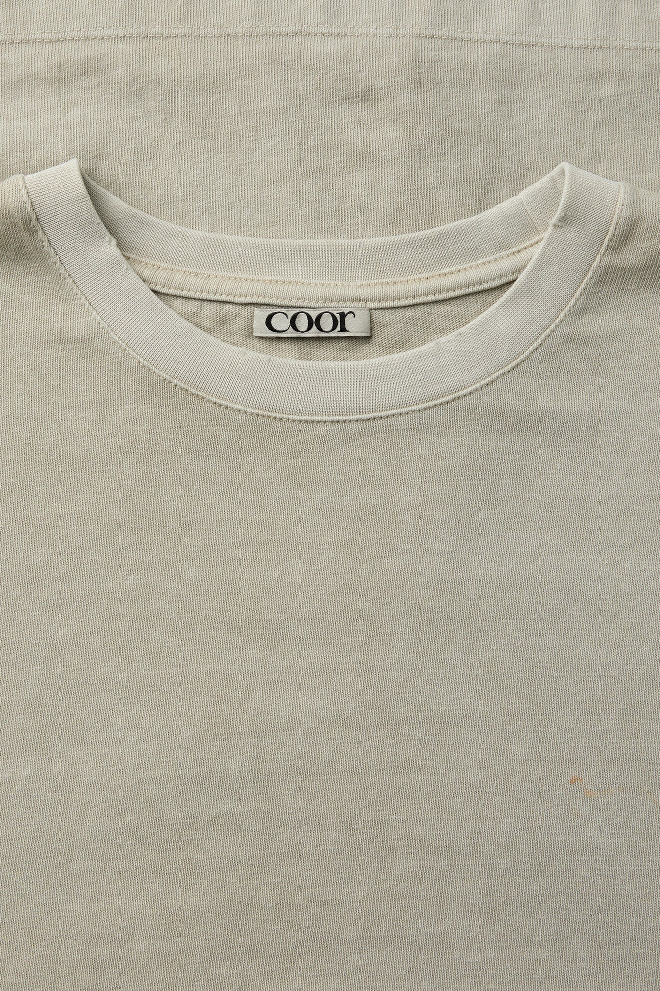 Coor - Damaged Color Dyed Crop T-Shirt (Washed Sand Beige) product image 5 | TRAB K-Fashion Australia