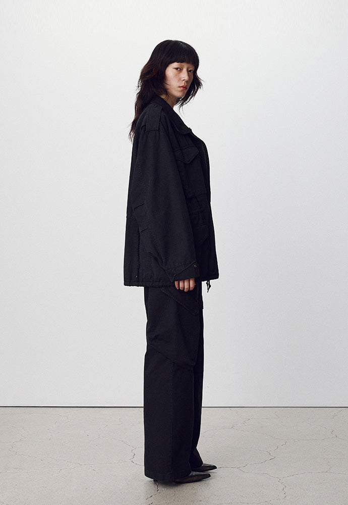 Tonywack - Garment-Dyed Gabardine Wide Cargo Pants (Carbon Pigment) product image 3 | TRAB K-Fashion Australia