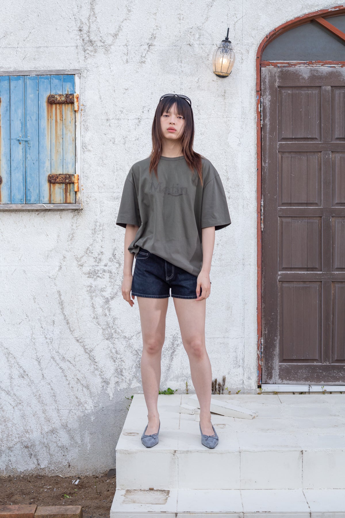 Matin Kim - Stitch Point Denim Shorts (Black) product image 6 | TRAB K-Fashion Australia