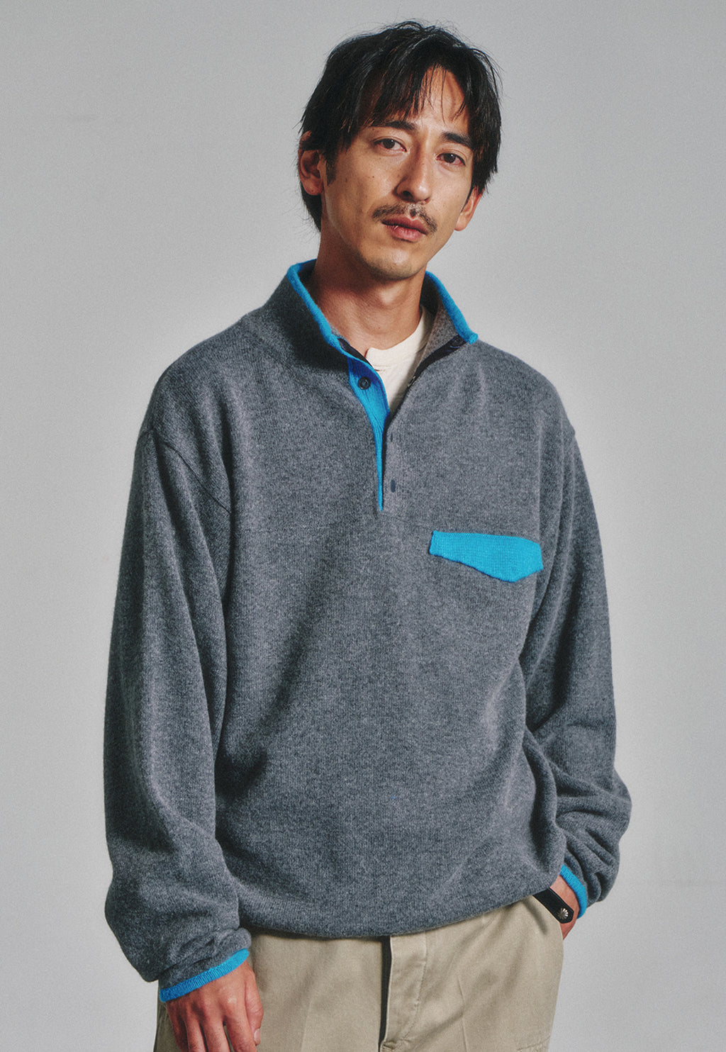 Art if acts - Vintage Pullover Knit (Grey/Ocean) product image 4 | TRAB K-Fashion Australia