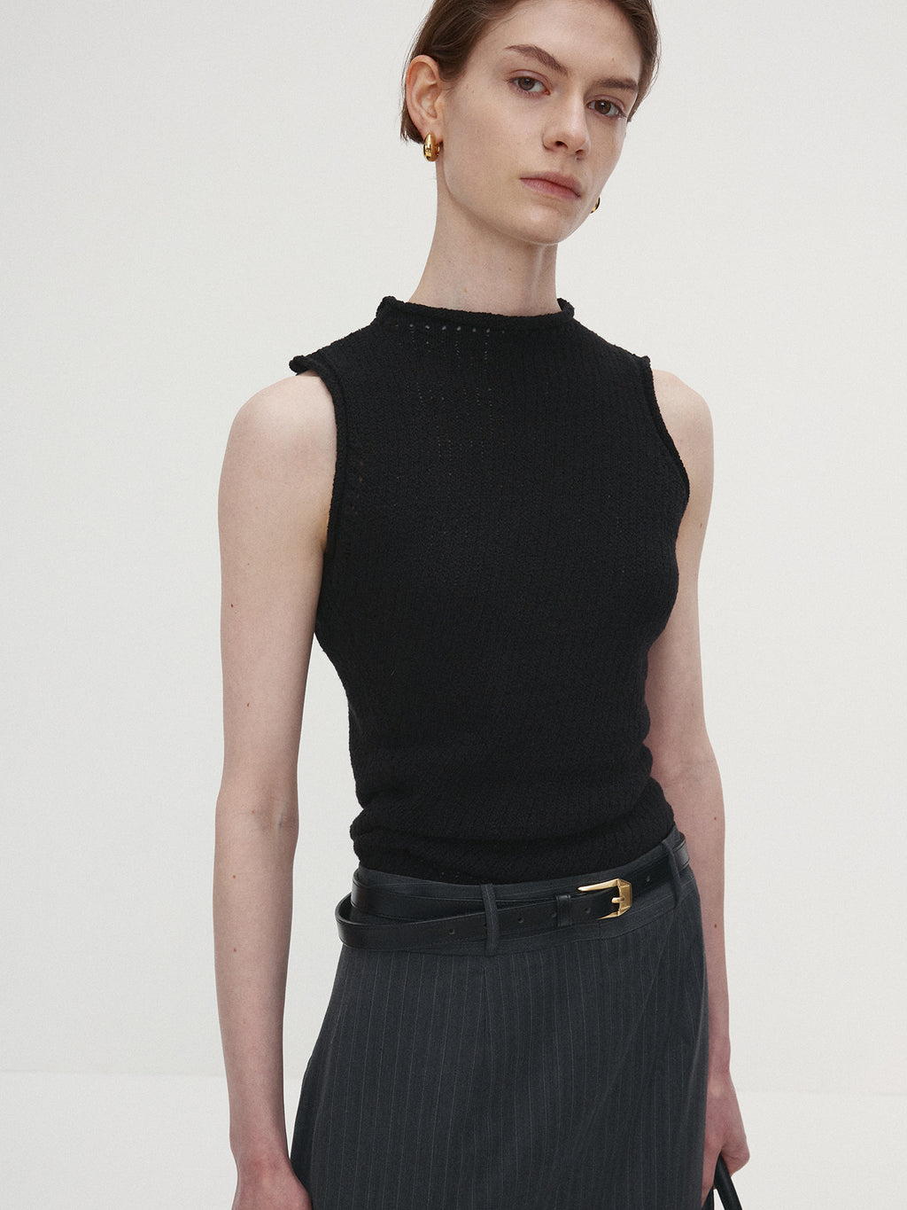 Tonywack - Cotton Twisted Sleeveless Knit (Black) product image 1 | TRAB K-Fashion Australia