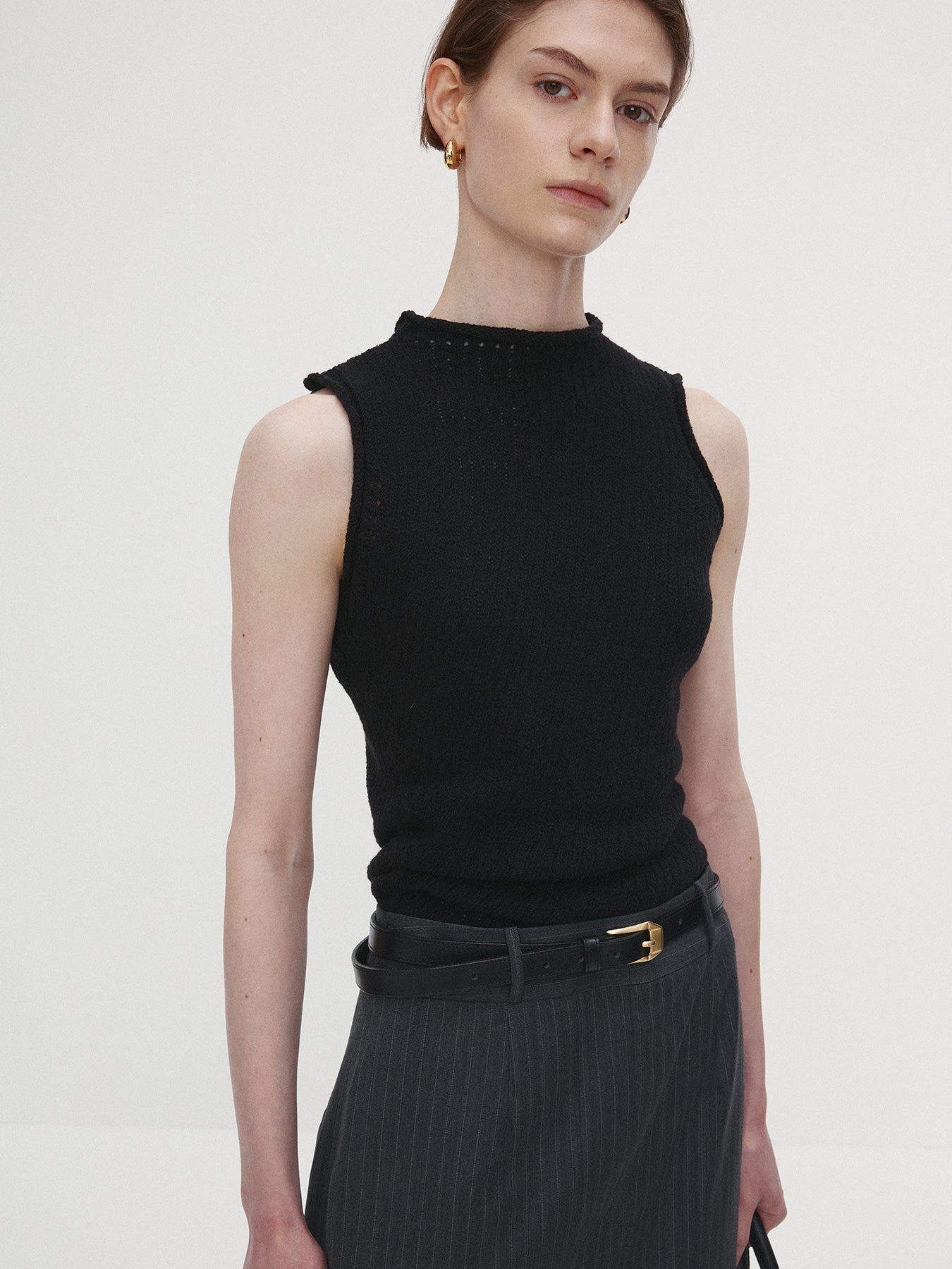 Tonywack - Cotton Twisted Sleeveless Knit (Black) product image 1 | TRAB K-Fashion Australia