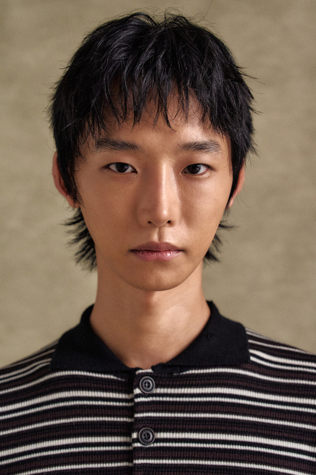 Andersson Bell - Stripe Polo Sweater (Black/Brown) product image 5 | TRAB K-Fashion Australia