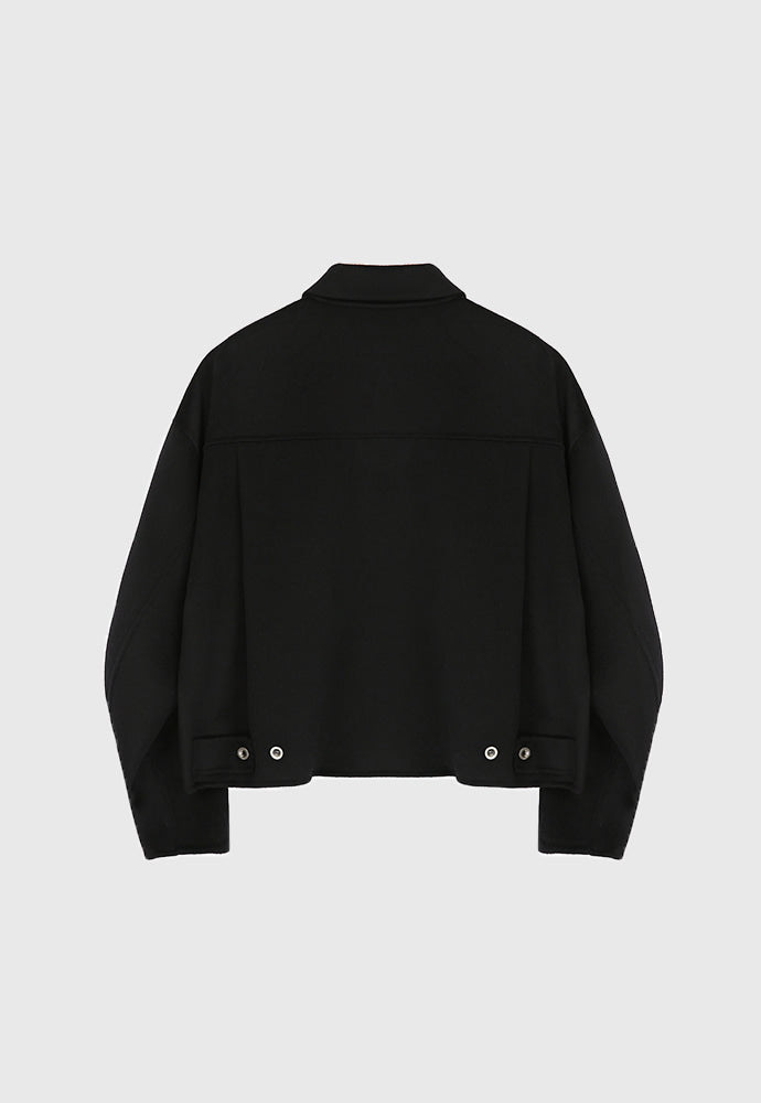 Tonywack - Handmade Cashmere Zipped Blouson Jacket (Black) product image 9 | TRAB K-Fashion Australia